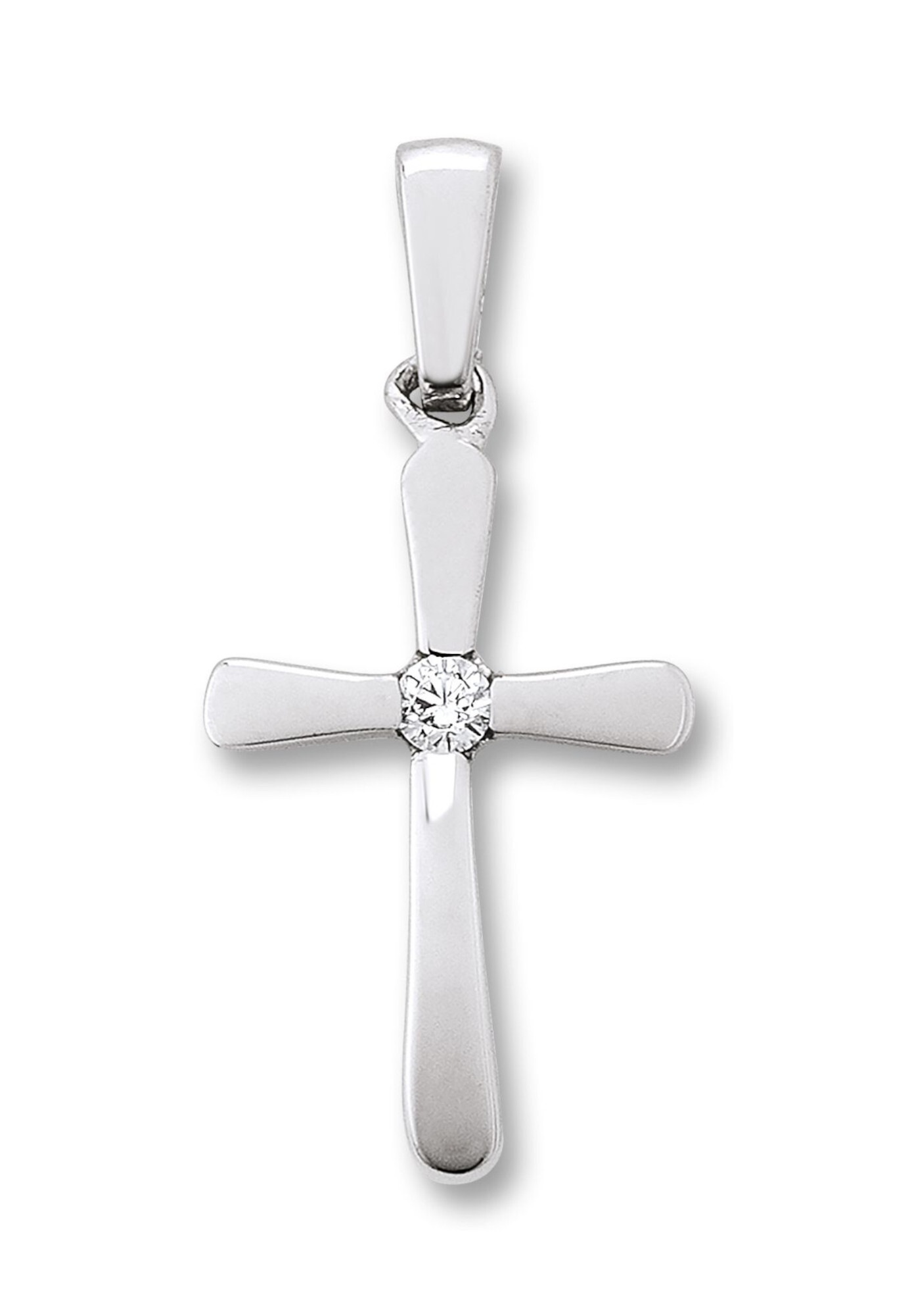 ONE ELEMENT Kettenanhänger »Zirkonia Kreuz Anhänger aus 925 Silber«