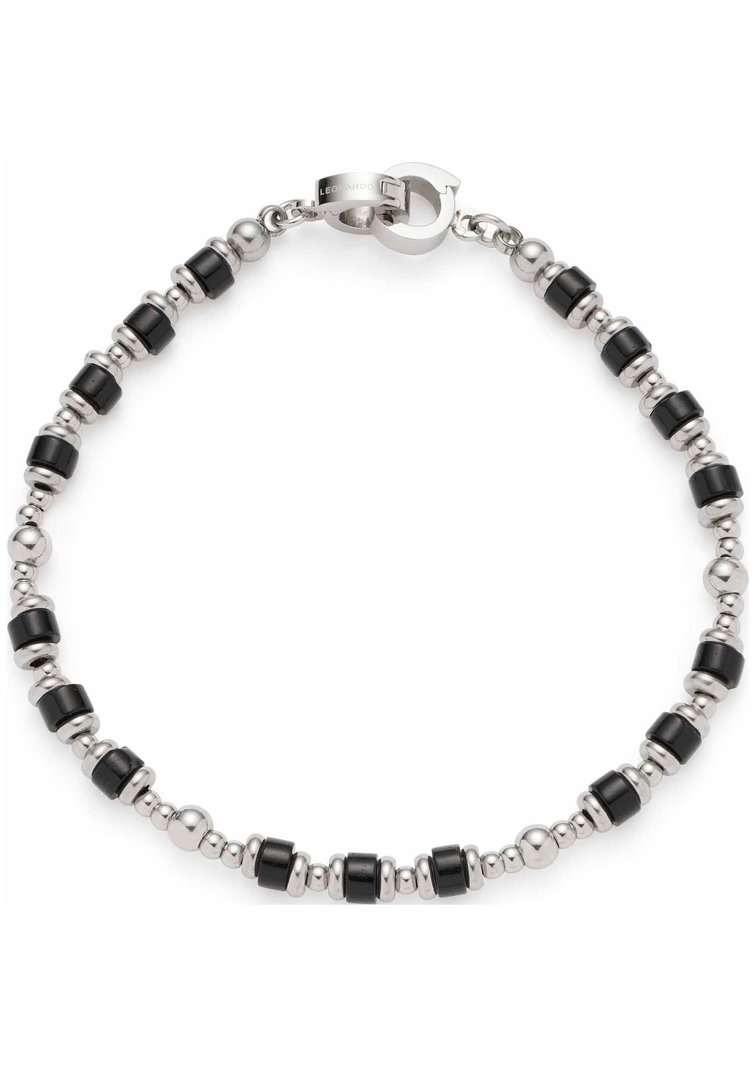 JEWELS BY LEONARDO Collana Clip & Mix Moni catena in acciaio inox argento massiccio a maglie con struttura a cordoncino, lunghezza 43 cm, regalo da donna 023067, 43 cm, Acciaio inossidabile, Nessuna