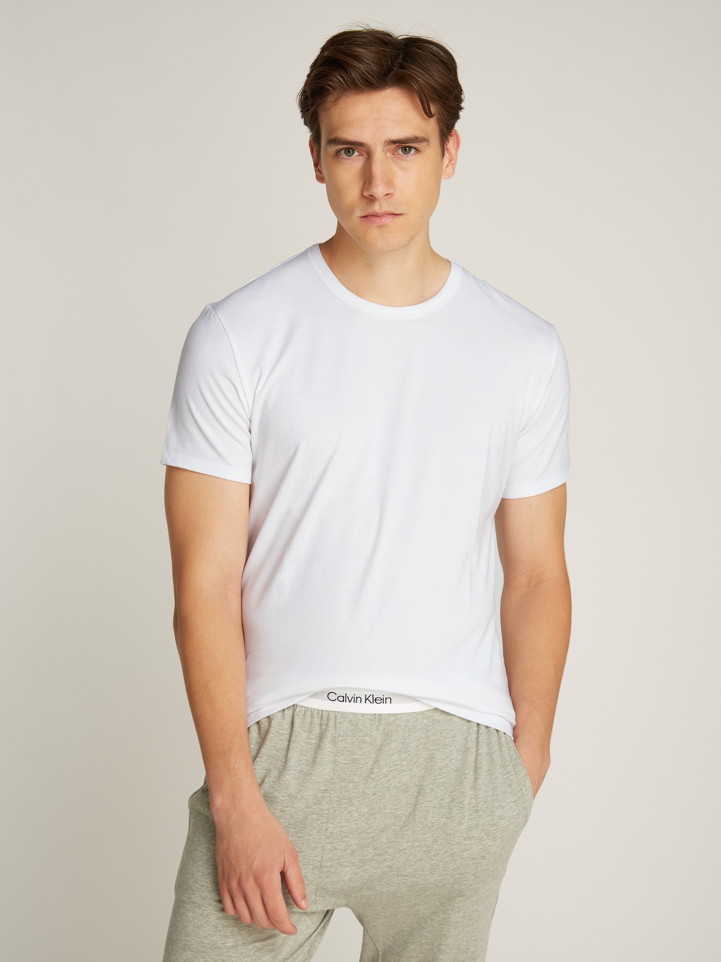 Calvin Klein Underwear T-Shirt »SHORT SLEEVE CREW NECK 3PK«, (Packung, 3 tlg., 3er-Pack), mit Logo am Saum
