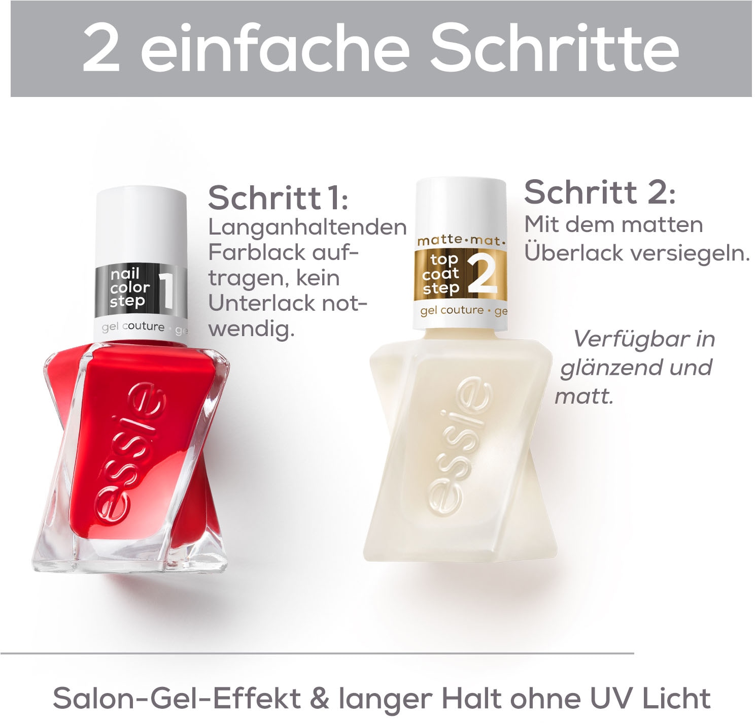 essie Überlack »Essie Nagellack gel couture«, mit natürlichen Inhaltsstoffen