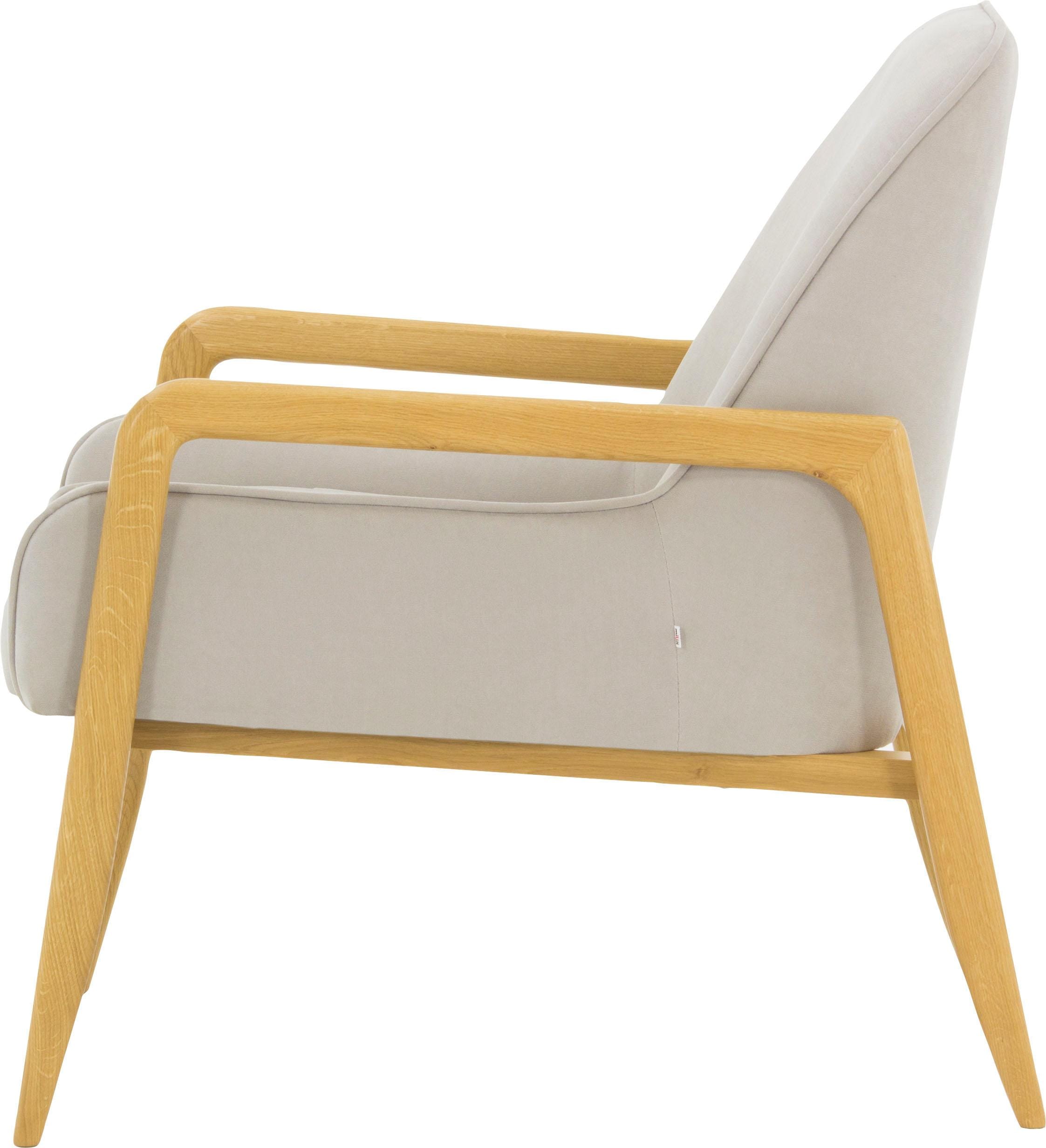 Home affaire Sessel »Braga« wahlweise mit Gestell aus Eiche in dunkel oder Buchenholz in hell