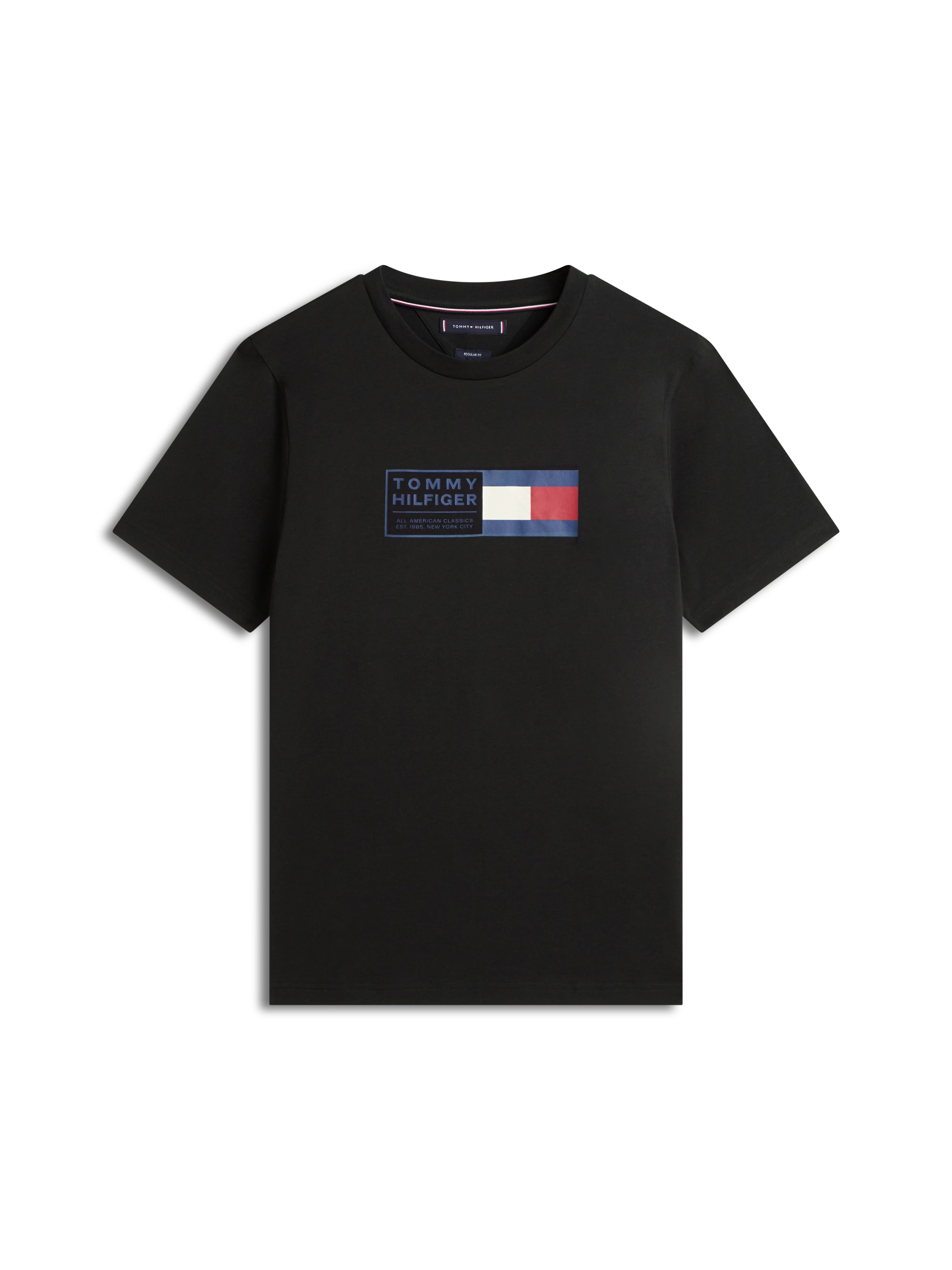 Tommy Hilfiger T-Shirt »BRAND LOVE TEXT BOX« regular fit, gerippter Rundhals