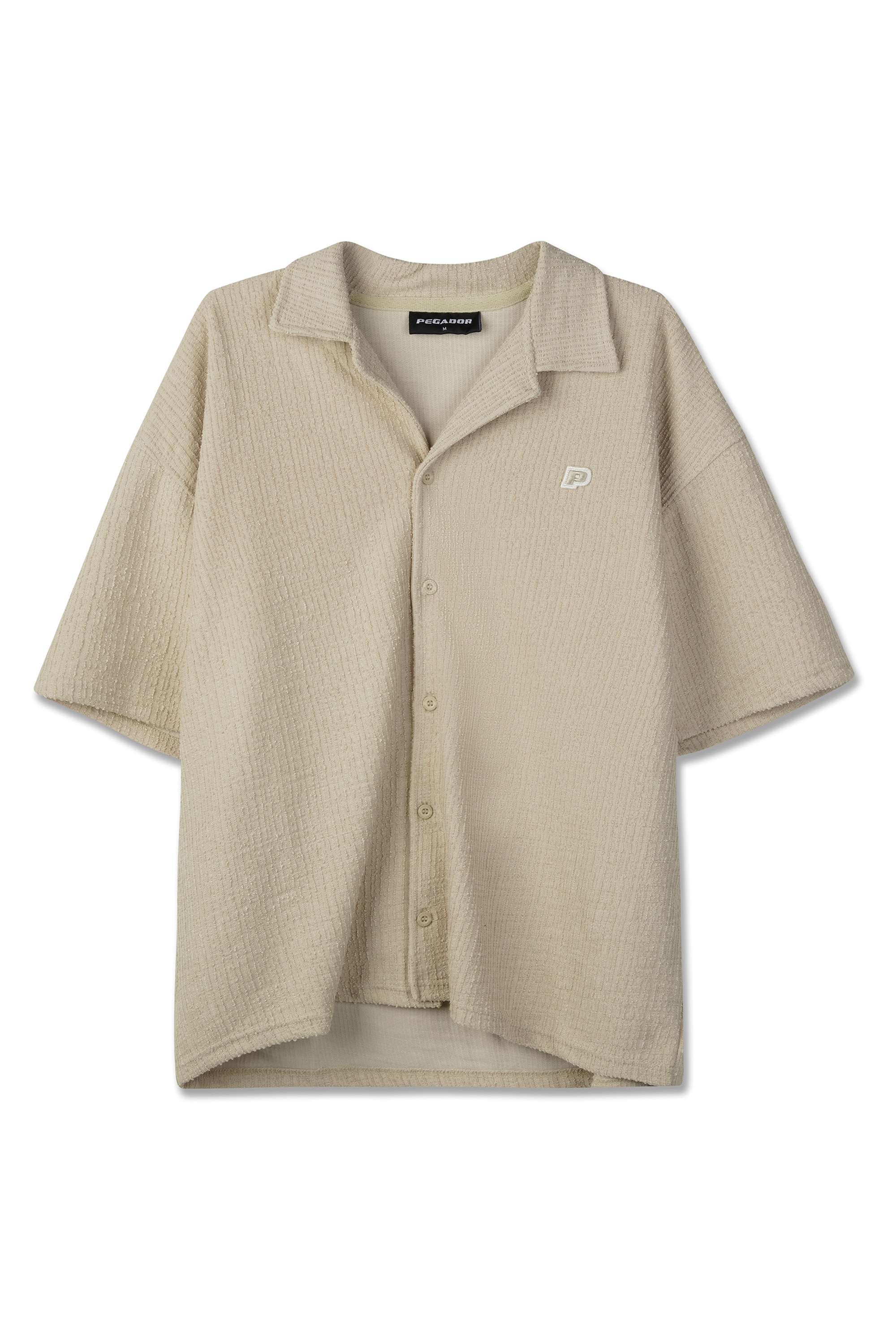 PEGADOR Kurzarmshirt »Libco Structured Knit Shirt« Materialmix, regular fit