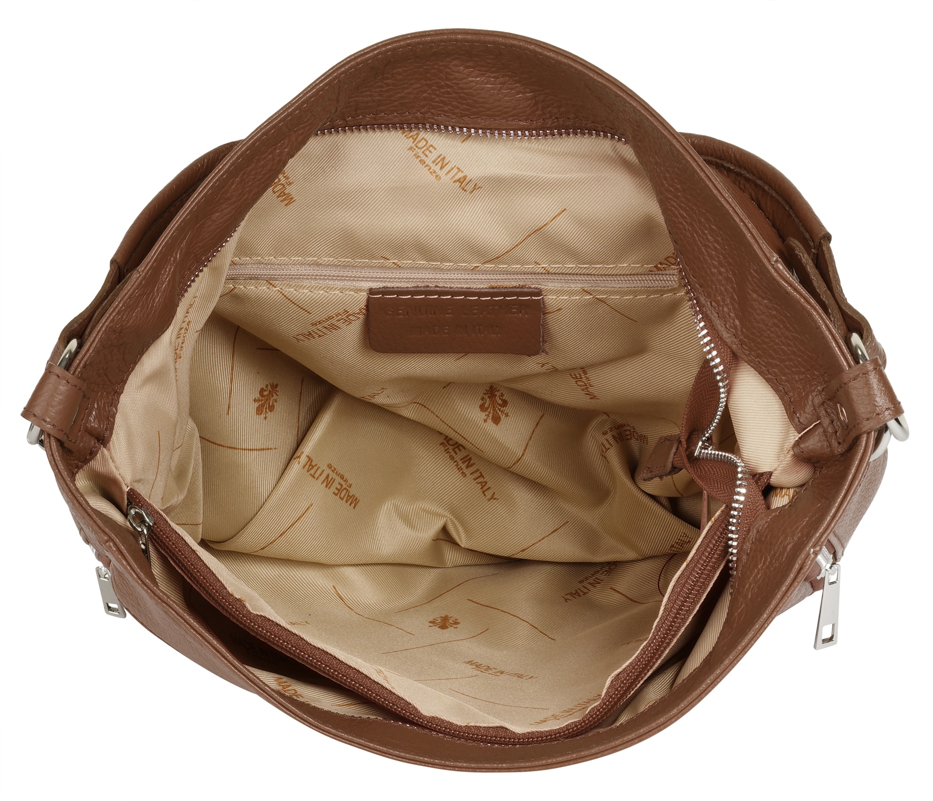 Cluty Henkeltasche echt Leder, Made in Italy