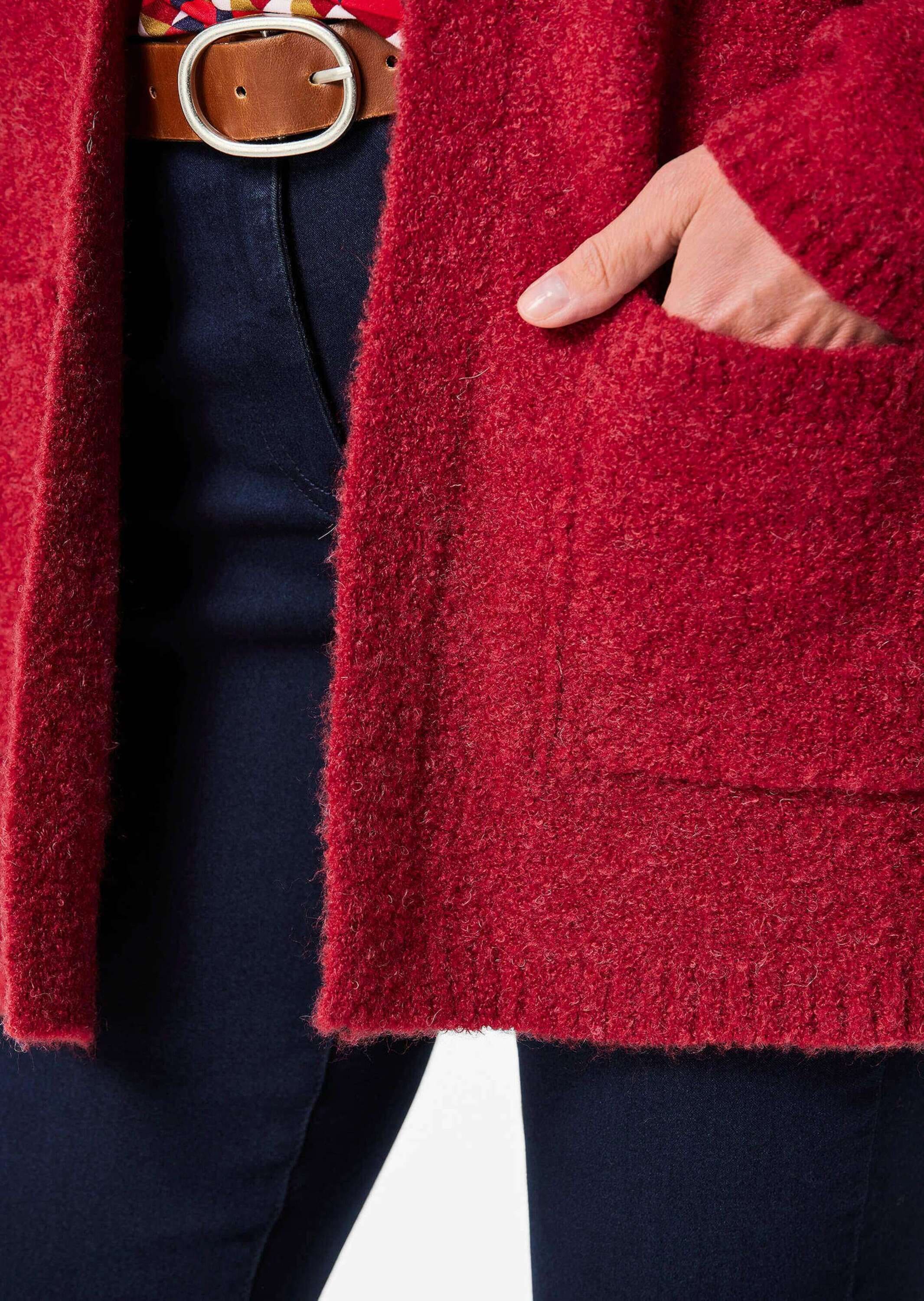 GOLDNER Strickjacke »Kurzgröße Legere Strickjacke aus Bouclégarn« Ohne