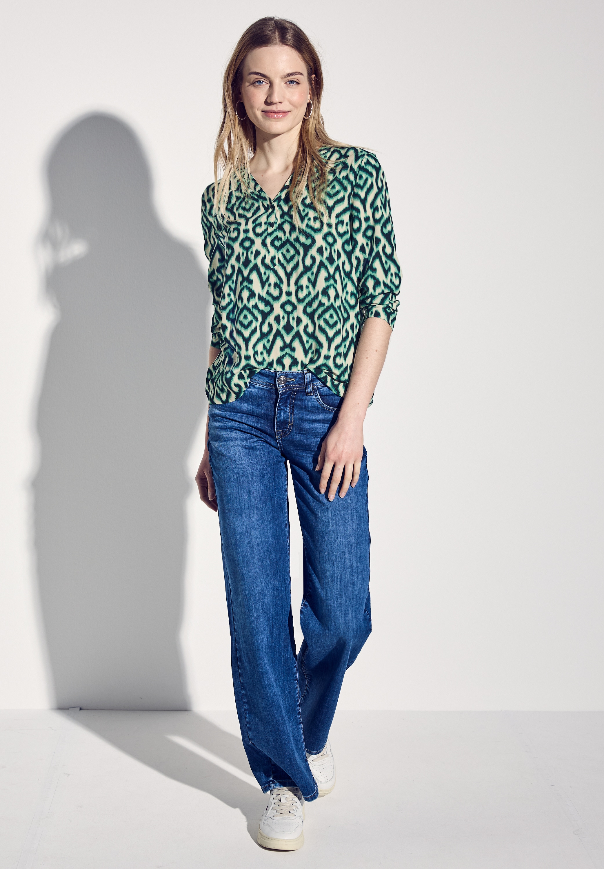 STREET ONE 3/4-Arm-Shirt, mit grafischem Muster