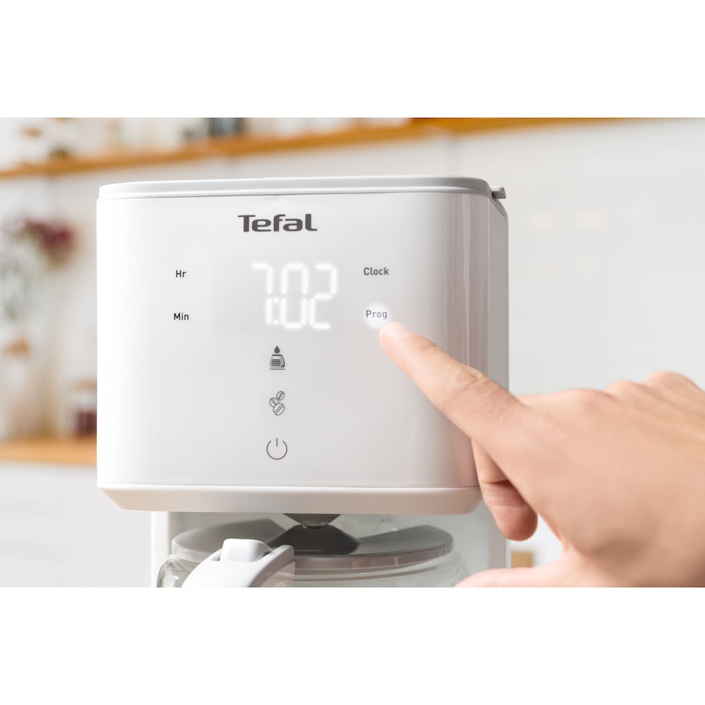 Tefal Filterkaffeemaschine »CM6931 Sense«, 1,25 l Kaffeekanne, Digital-Anzeige, Glaskanne mit Deckel, Kapazität für 10 - 15 Tassen