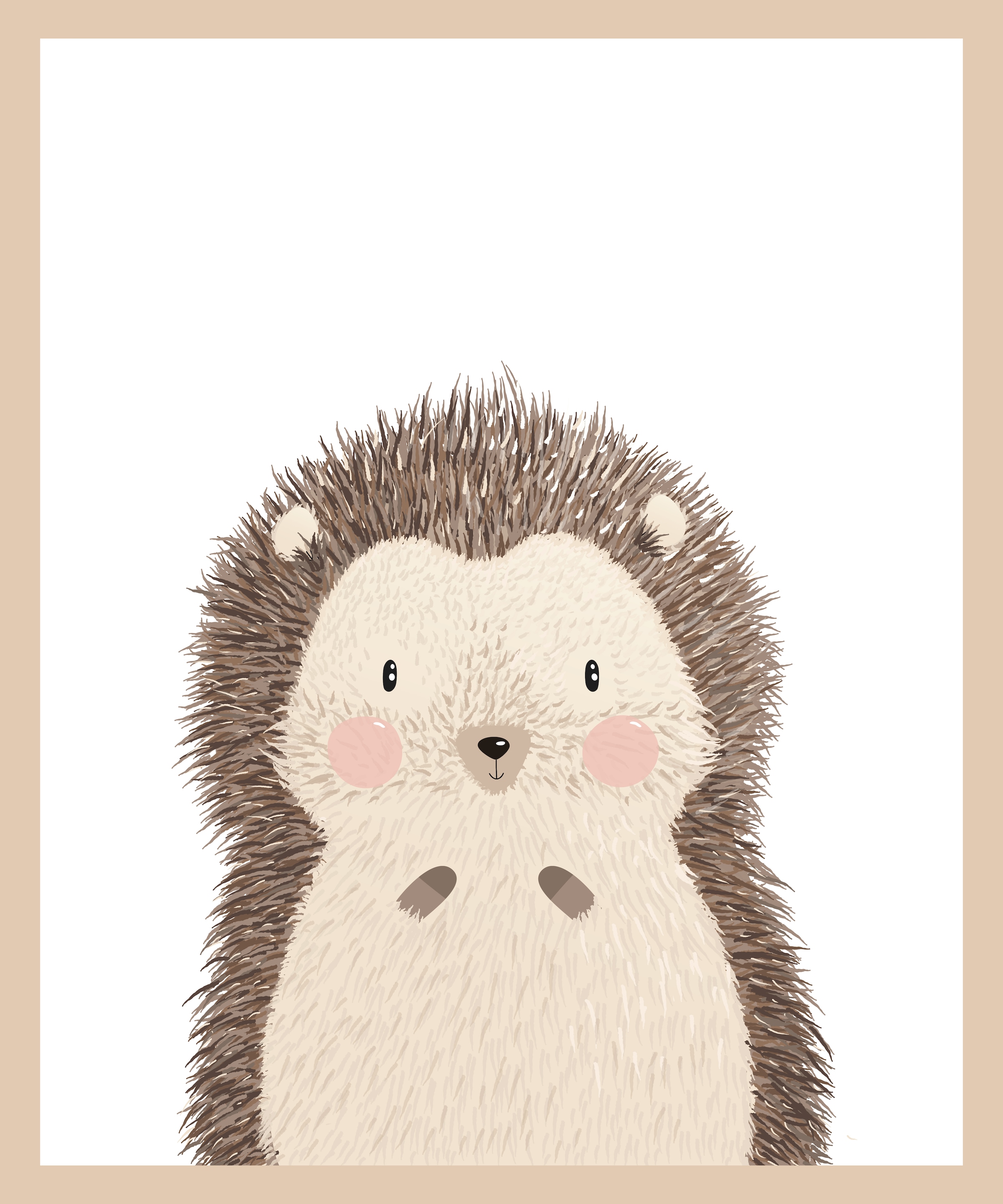 Lüttenhütt Poster »Niedlicher Igel«, Fantasy-Tiere, (1 St.), HD Premium Druck