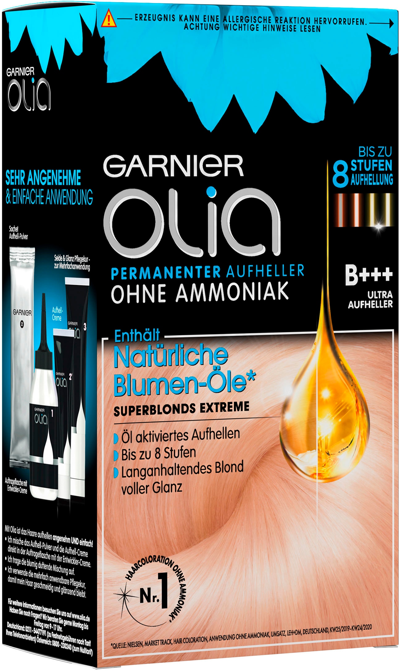 GARNIER Coloration »Garnier 3 tlg.), (Set, Online Ölbasis im Olia Aufheller«, Shop OTTO