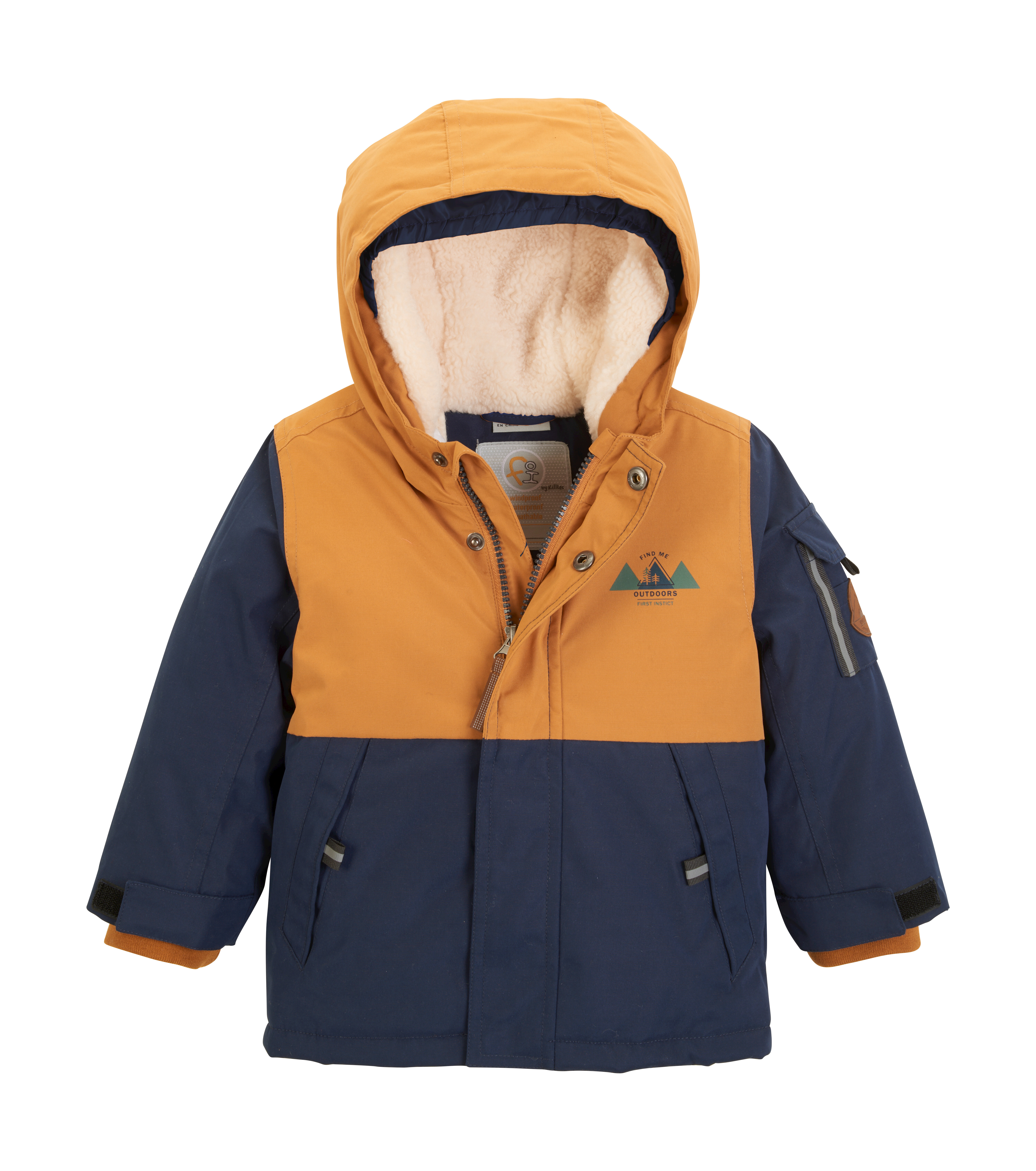 Veste Enfant Imperméable Killtec First Instinct - Capuche, Coupe-vent, Coutures étanches - Design Color Block - Sans PFC - 10000 Mm