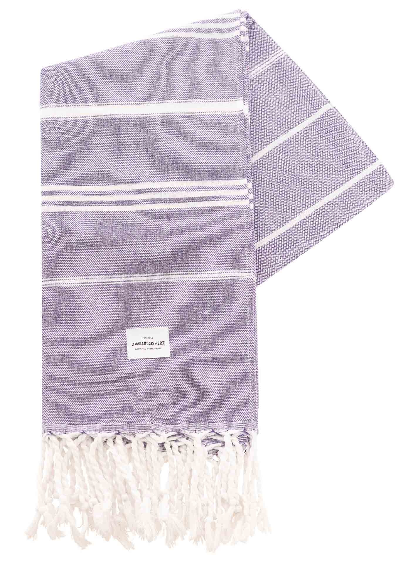 Zwillingsherz Strandtuch »"Towel"« mit Tasseln, Streifenmuster