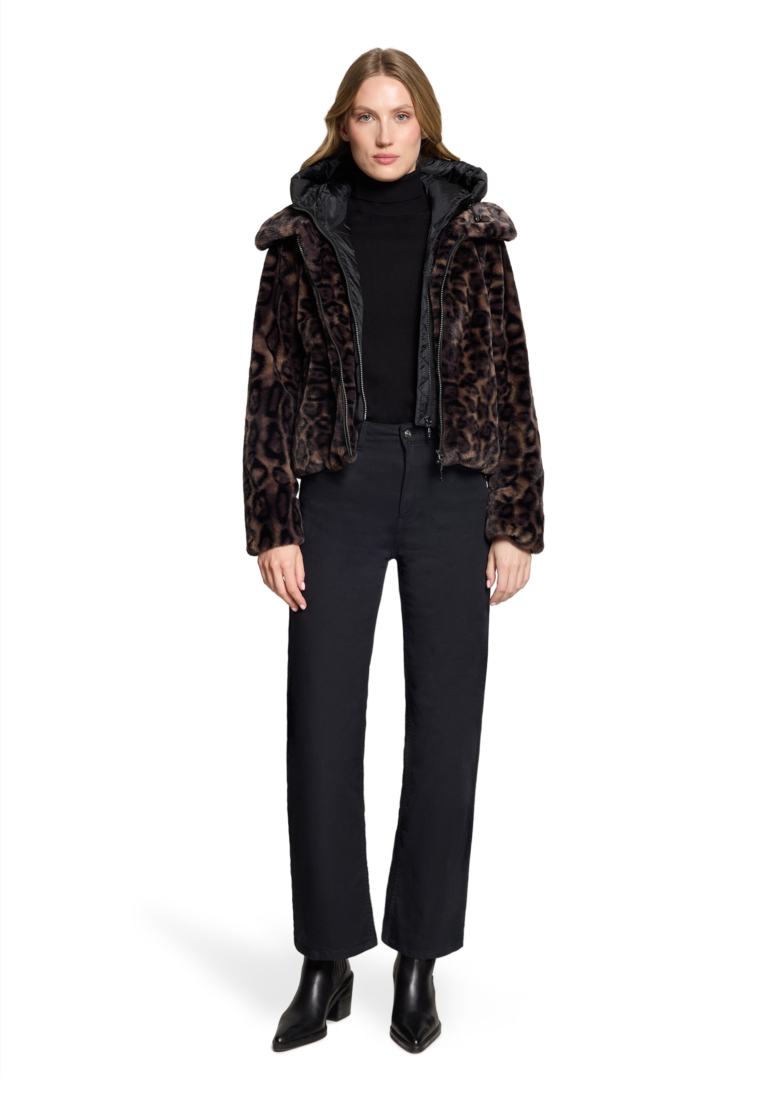 Amber & June Plüschjacke »Plüschjacke mit abnehmbarem Westenteil«