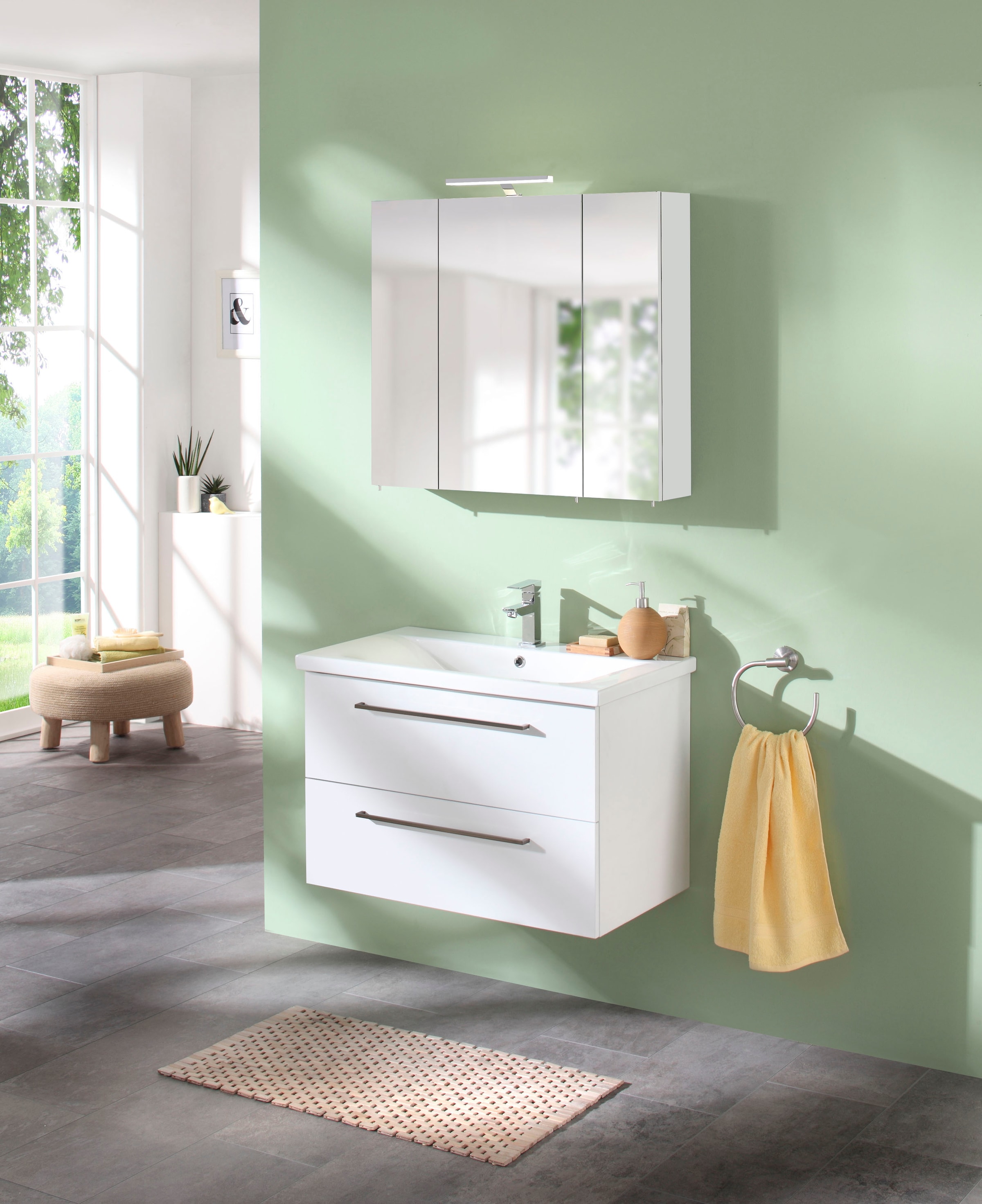 welltime Spiegelschrank »Torino, Spiegelschrank, Made in Germany, B: 80 cm« Solide Verarbeitung - Dieses Produkt ist in Deutschland gefertigt