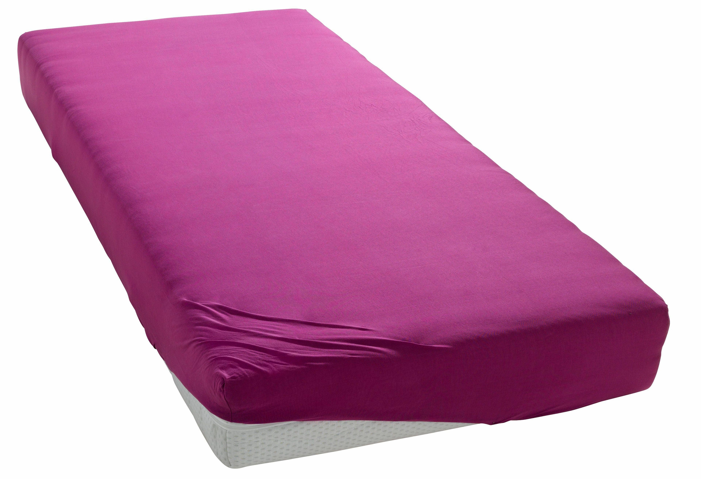 My Home Spannbettlaken »PAPRIKA« Bettlaken in lila, Größe 160x200 18