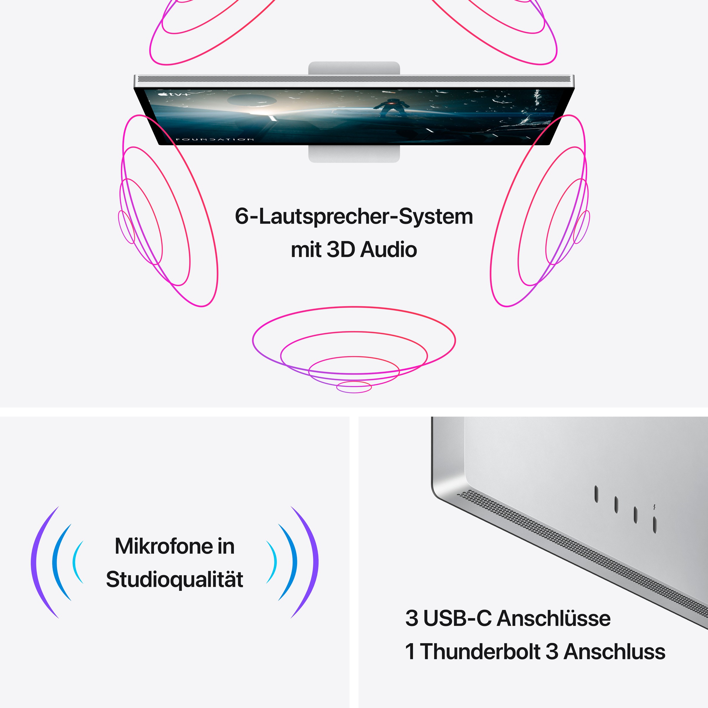 Apple LED-Monitor »Studio Display«, 68,3 cm/27 Zoll, 5120 x 2880 px, 5K