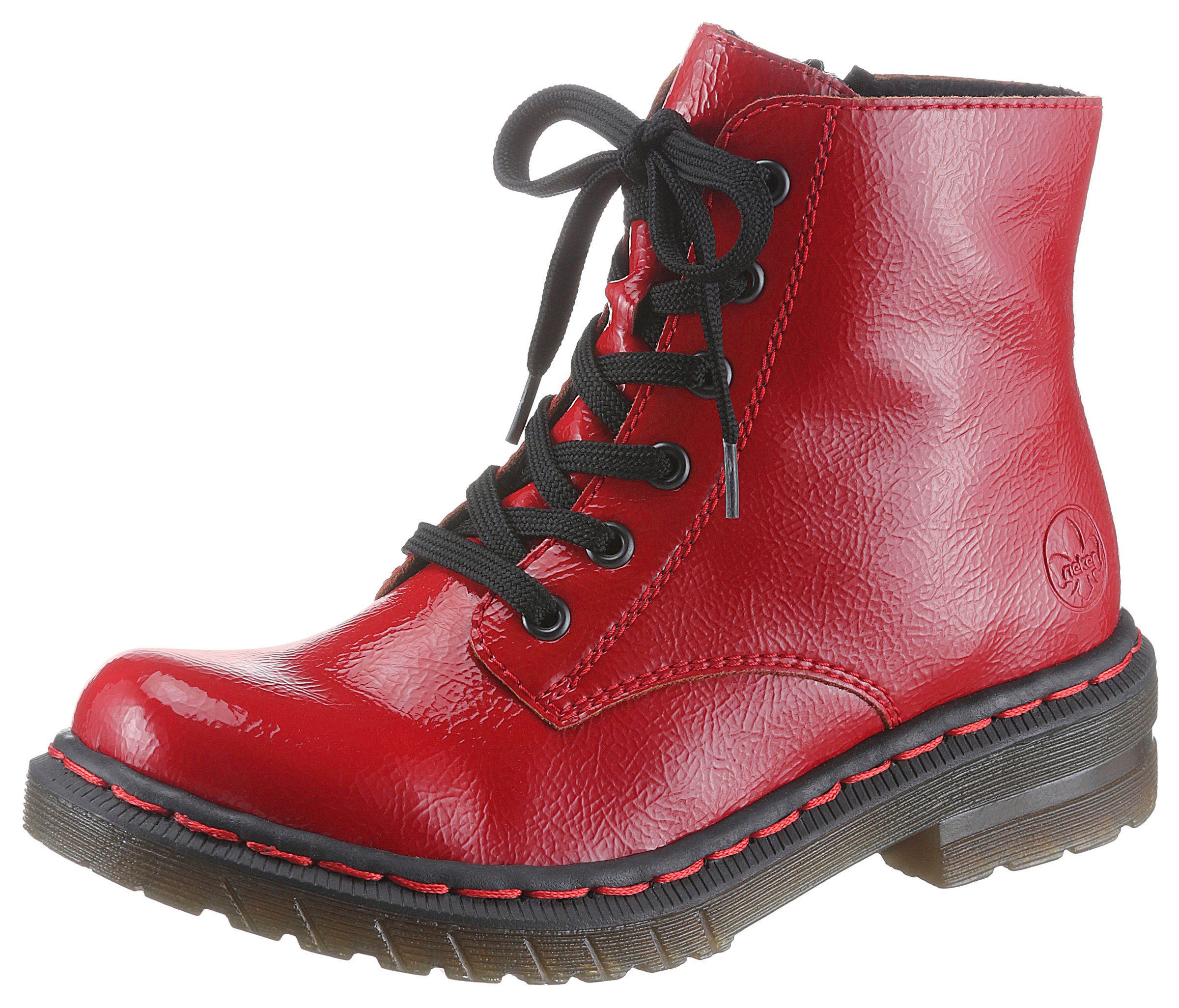 Rieker Schnürboots, im Glanz-Look