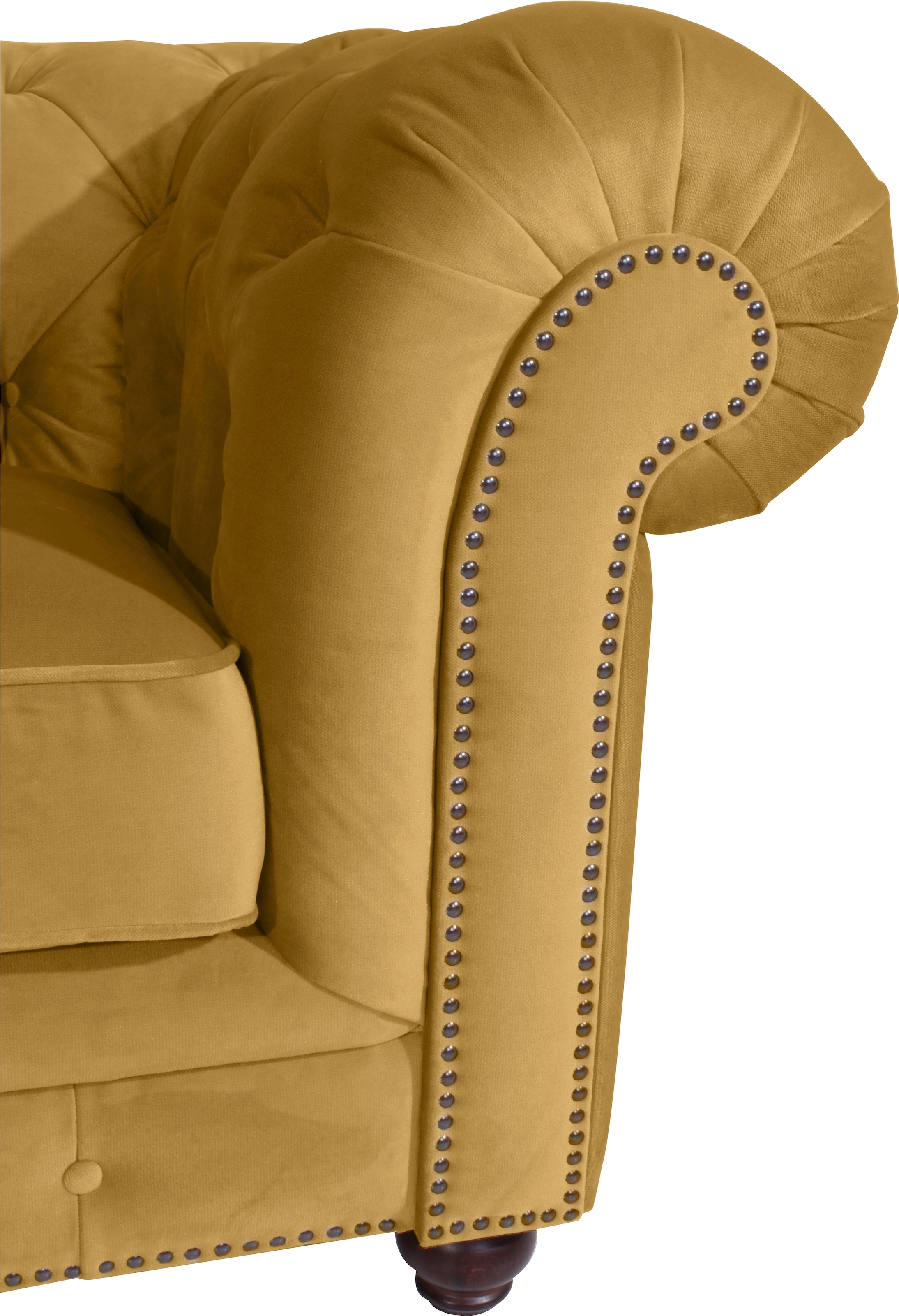 Max Winzer® Polstergarnitur »Old England Chesterfield, hochwertig und elegant«, (3 tlg.), mit edler Knopfheftung, 3-tlg.