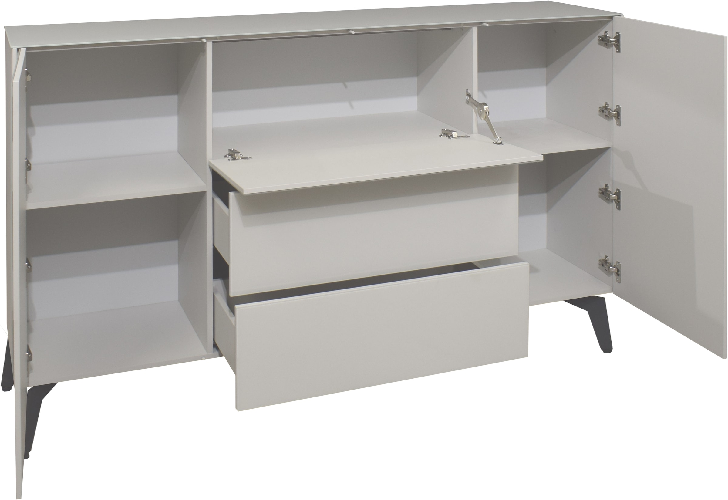 Mäusbacher Kommode »Imola TOPSELLER!«, Kommode mit Glasfront und Glasoberplatte