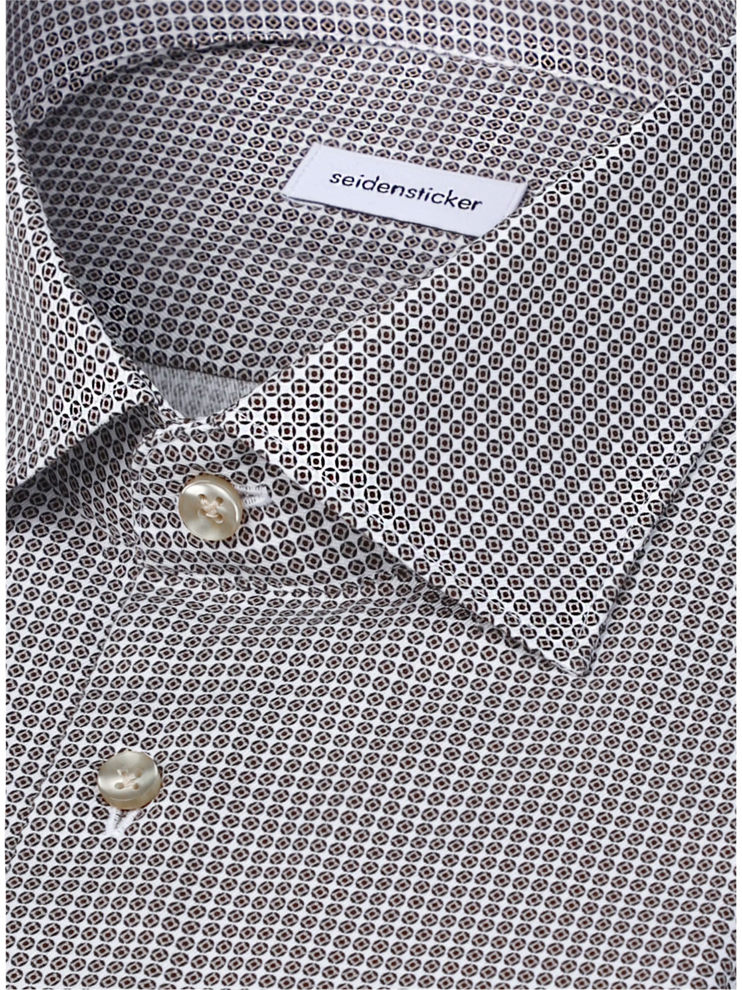 seidensticker Businesshemd »Schwarze Rose« Shaped 1/1 Extra lang Kentkragen Druck