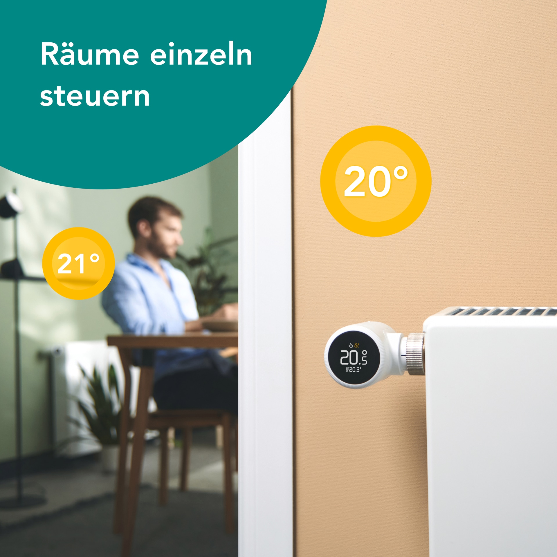 Tado Heizkörperthermostat »Smartes Heizkörperthermostat X - Zusatzprodukt«