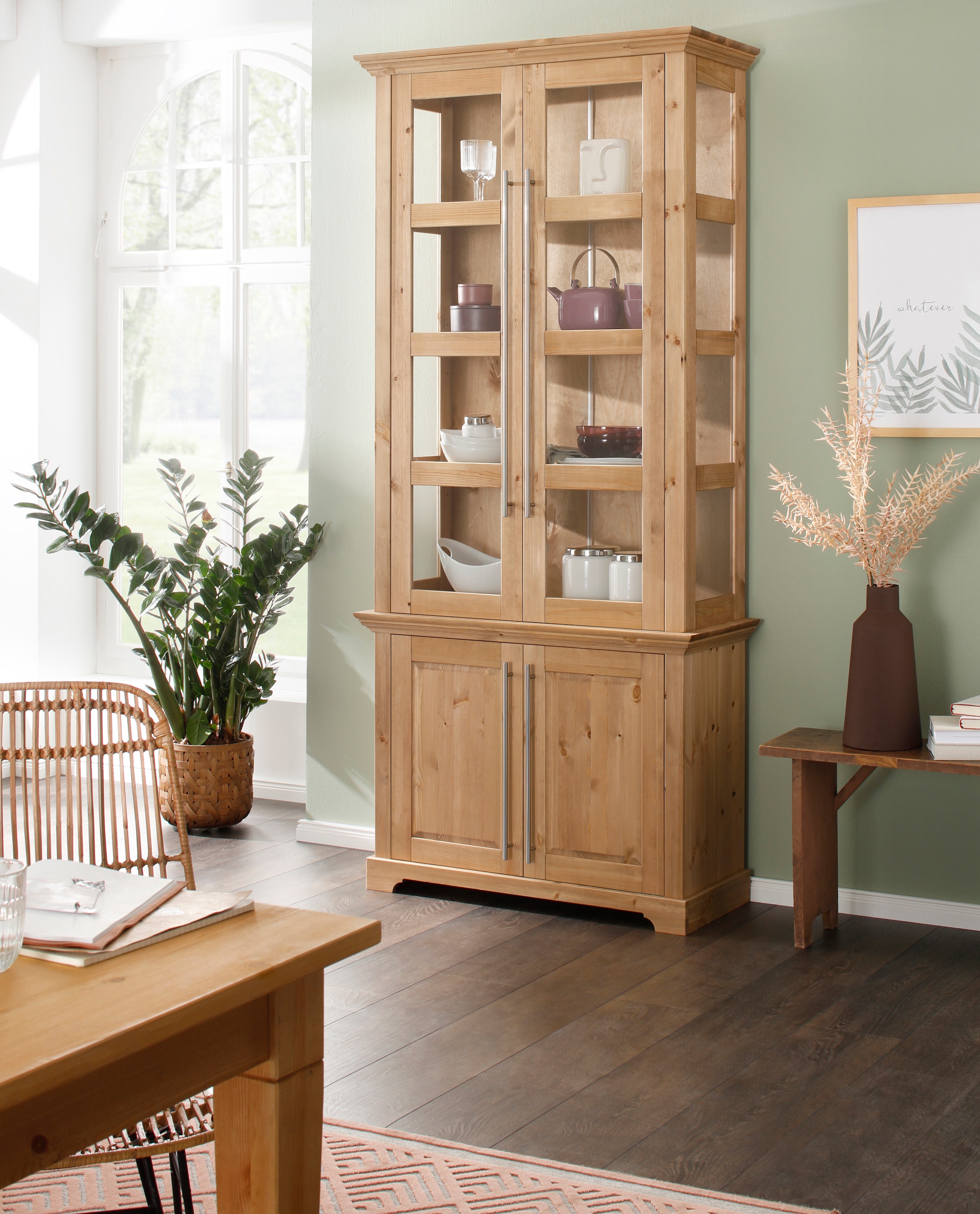 OTTO home Vitrine »Melissa« aus massiver Kiefer, FSC® zertifiziert, Breite 94 cm