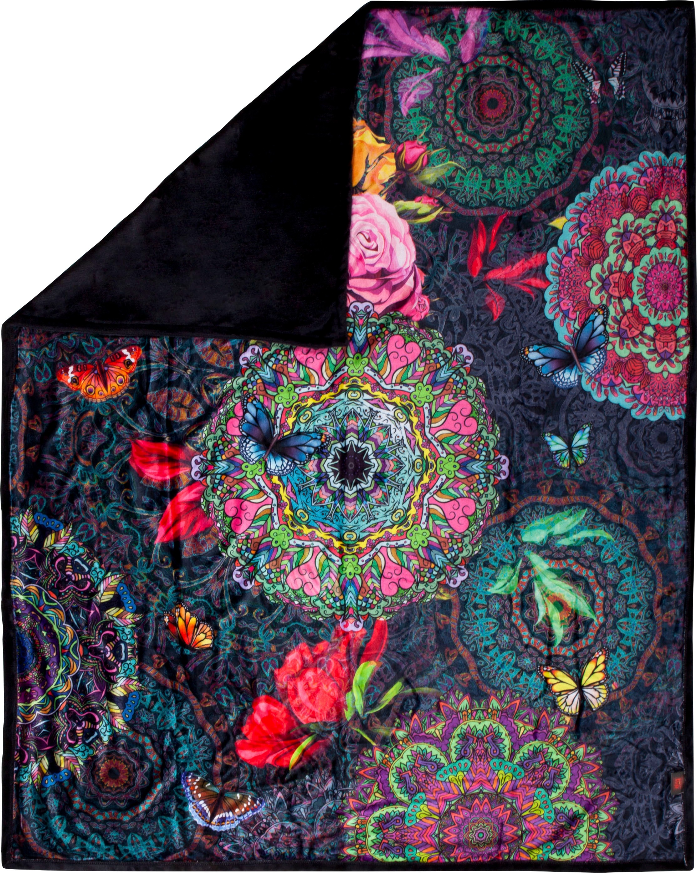 hip Plaid »Abbra«, mit Mandala und Blumen