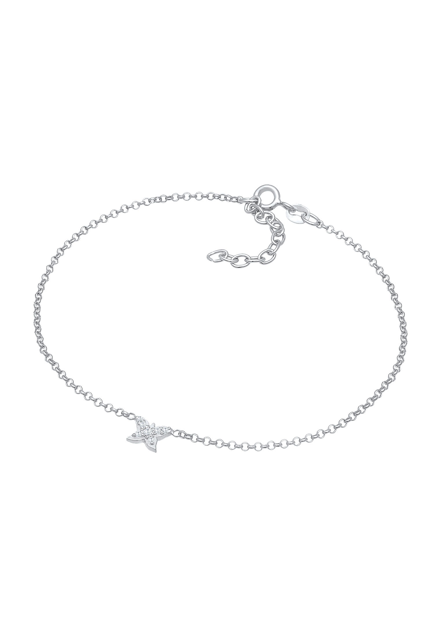Elli Fußkette »Fußschmuck Kinder Schmetterling Zirkonia Hübsch 925 Silber«