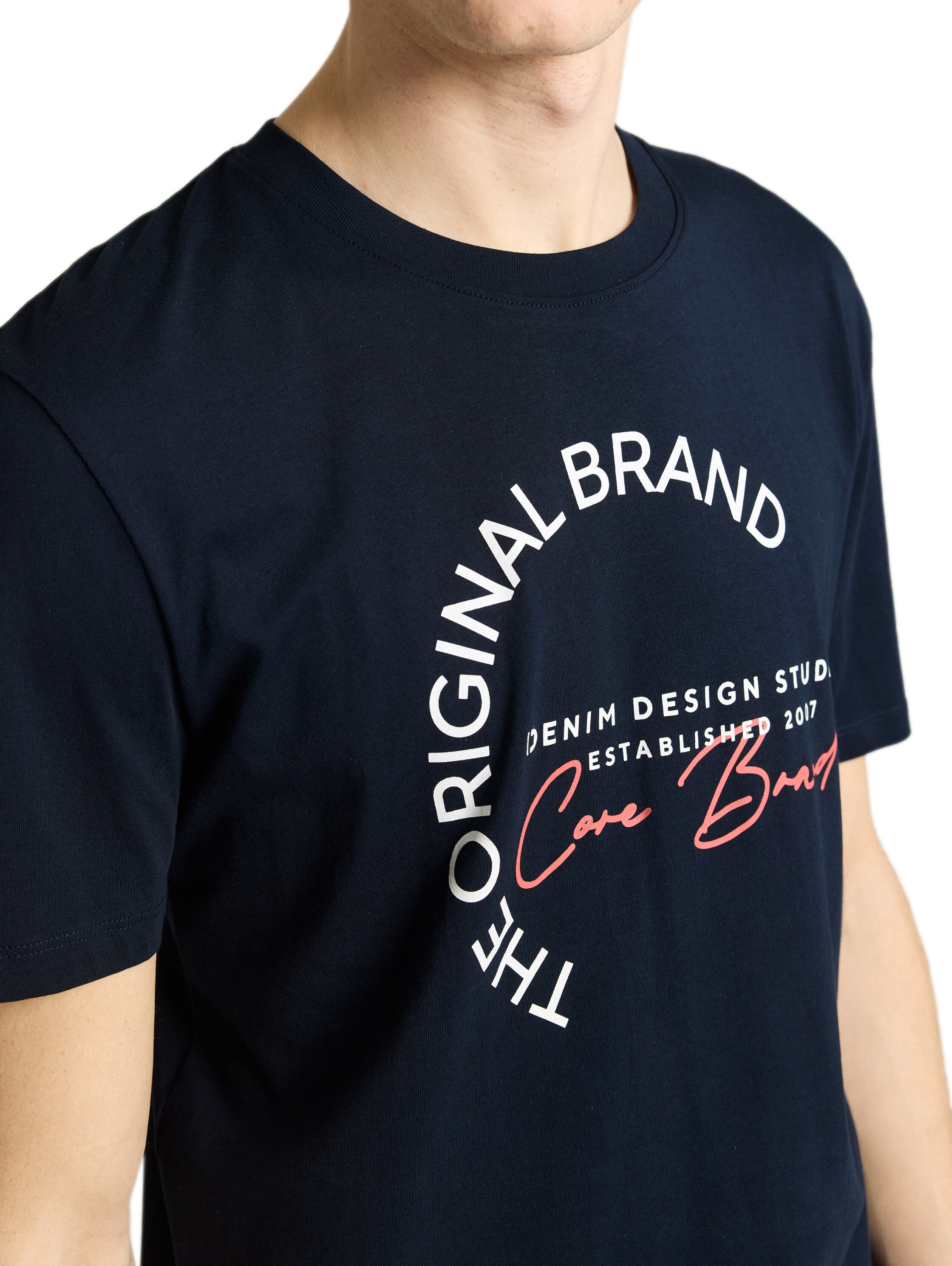 TOM TAILOR Denim Kurzarmshirt mit Logo-Print