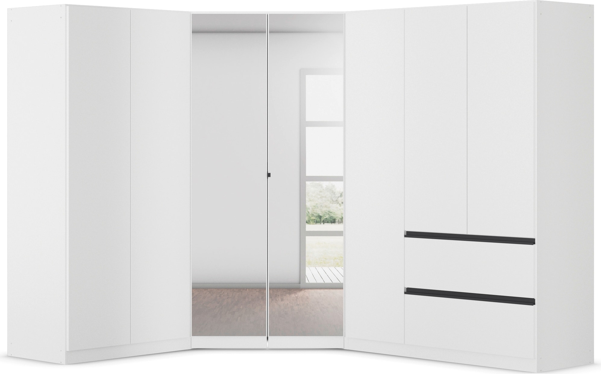 Schrank-Set »Kleiderschrank Schrank Garderobe Wäscheschrank COSTA mit Spiegel«, viel...