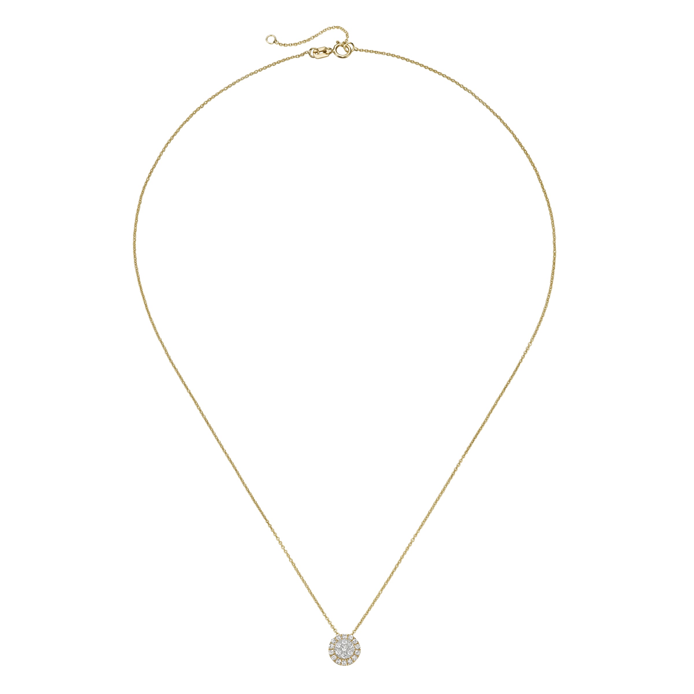 Luigi Merano Kette mit Anhänger »Kette Anhänger Blüte mit Brillanten, Gelbgold 585«