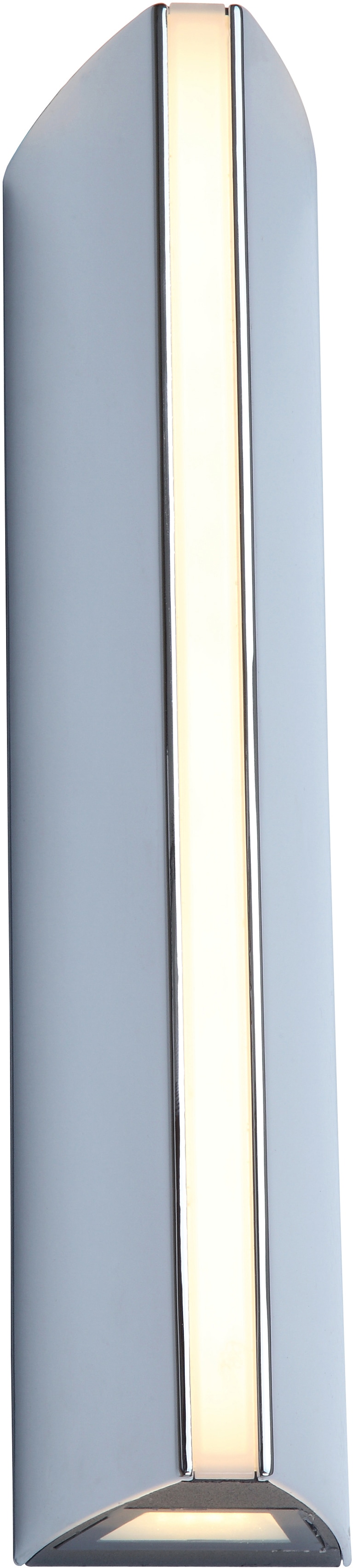 Lutec LED Außen-Wandleuchte »LEO« LED-Modul 1 Stk. Warmweiß in grau, Größe Höhe: 30 cm