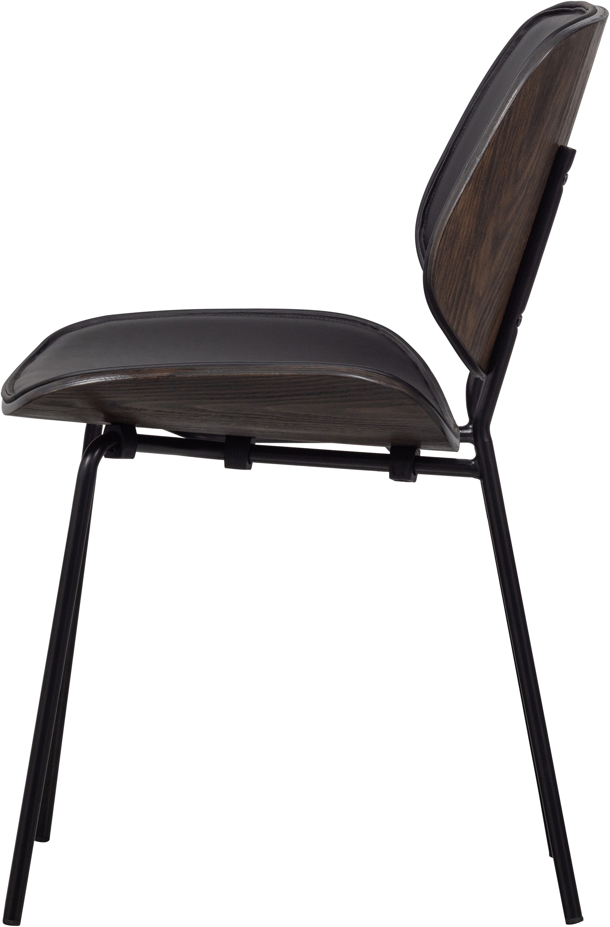 WOOOD Esszimmerstuhl »Close In mit Kunstleder-Bezug und Metallgestell B 49 x T 57 x H 80 cm« (Set) 2 Stk.Pulverbeschichtetes gestell, Tragkraft 150 kg, Lieferung im Zweierpack