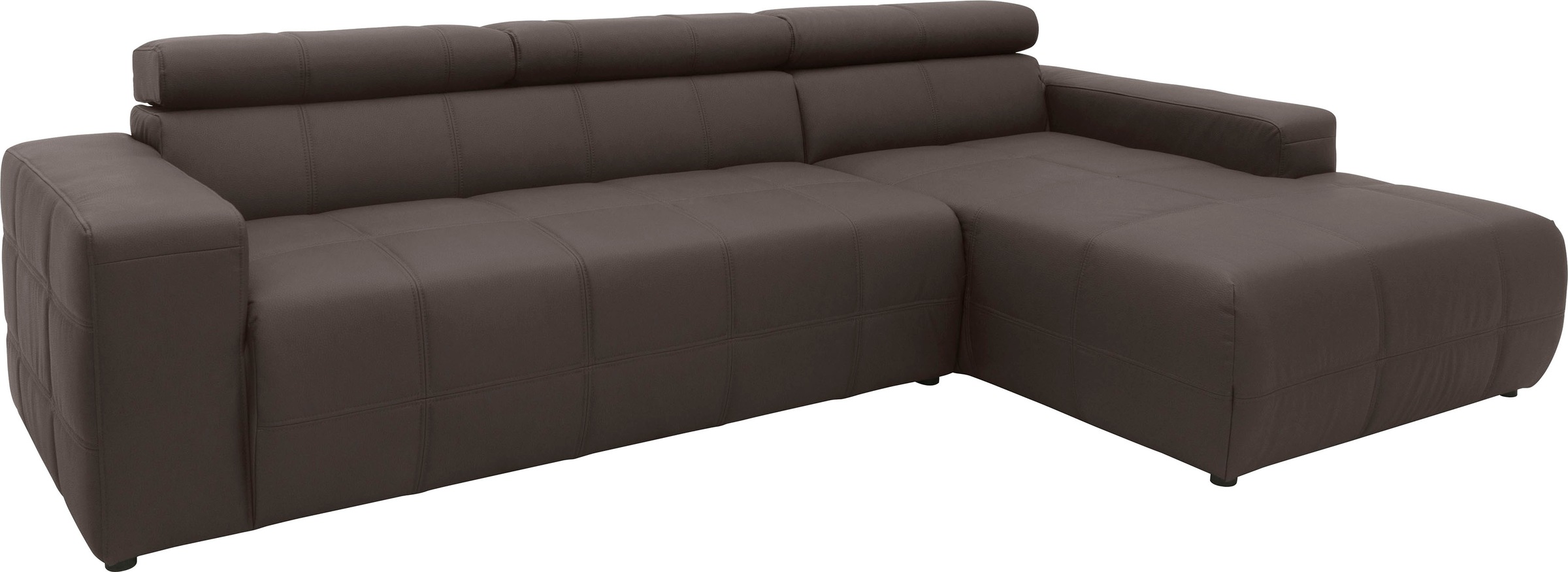 DOMO collection Ecksofa »Brandon B/T/H: 289/177/80 cm, whlw. mit Sitztiefenverstellung, L-Form«, mit Kopfteilverstellung, wahlweise Sitztiefenverstellung, L-Form