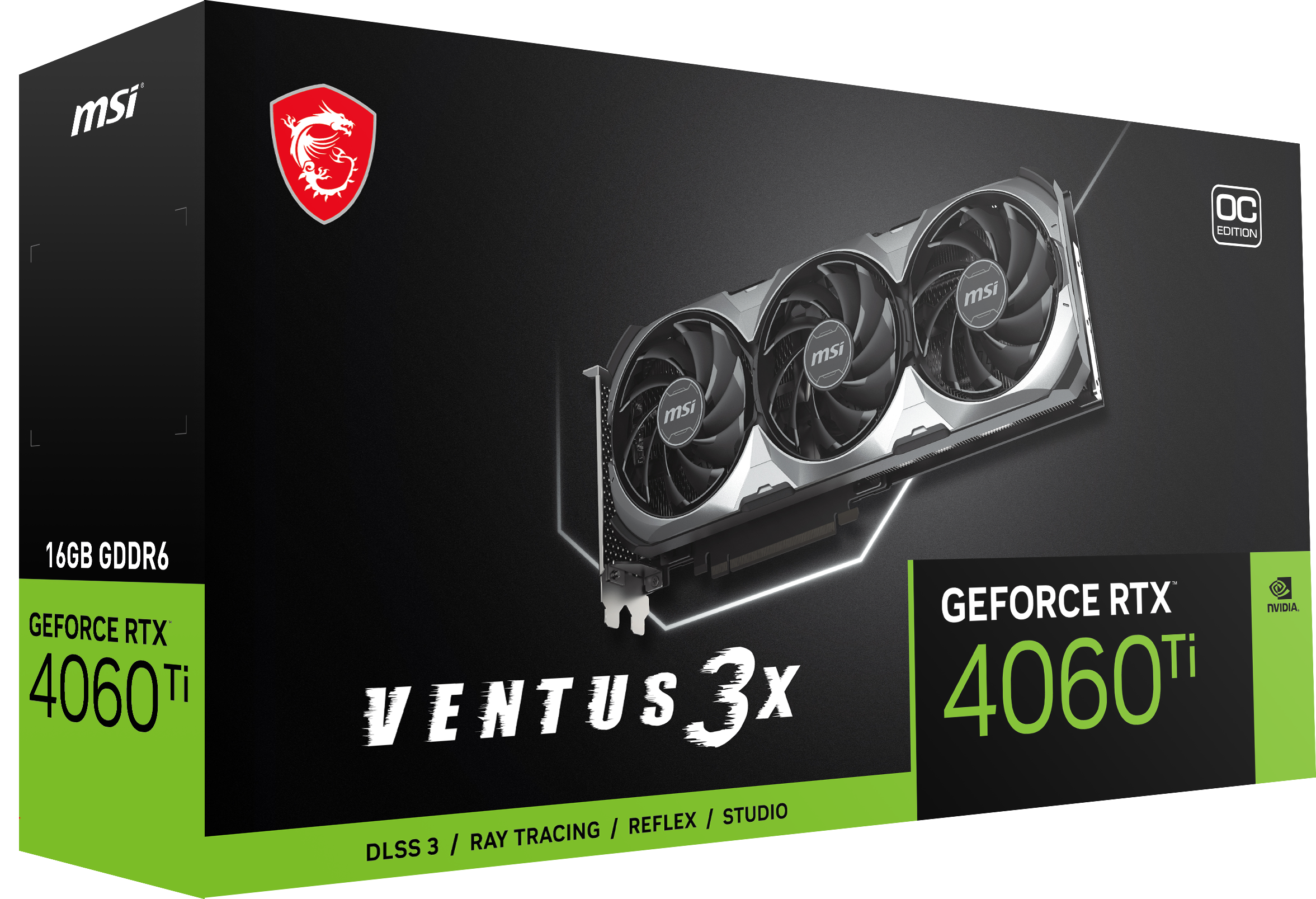 MSI Grafikkarte »RTX 4060 Ti VENTUS 3X 16G OC«, 16 GB, GDDR6