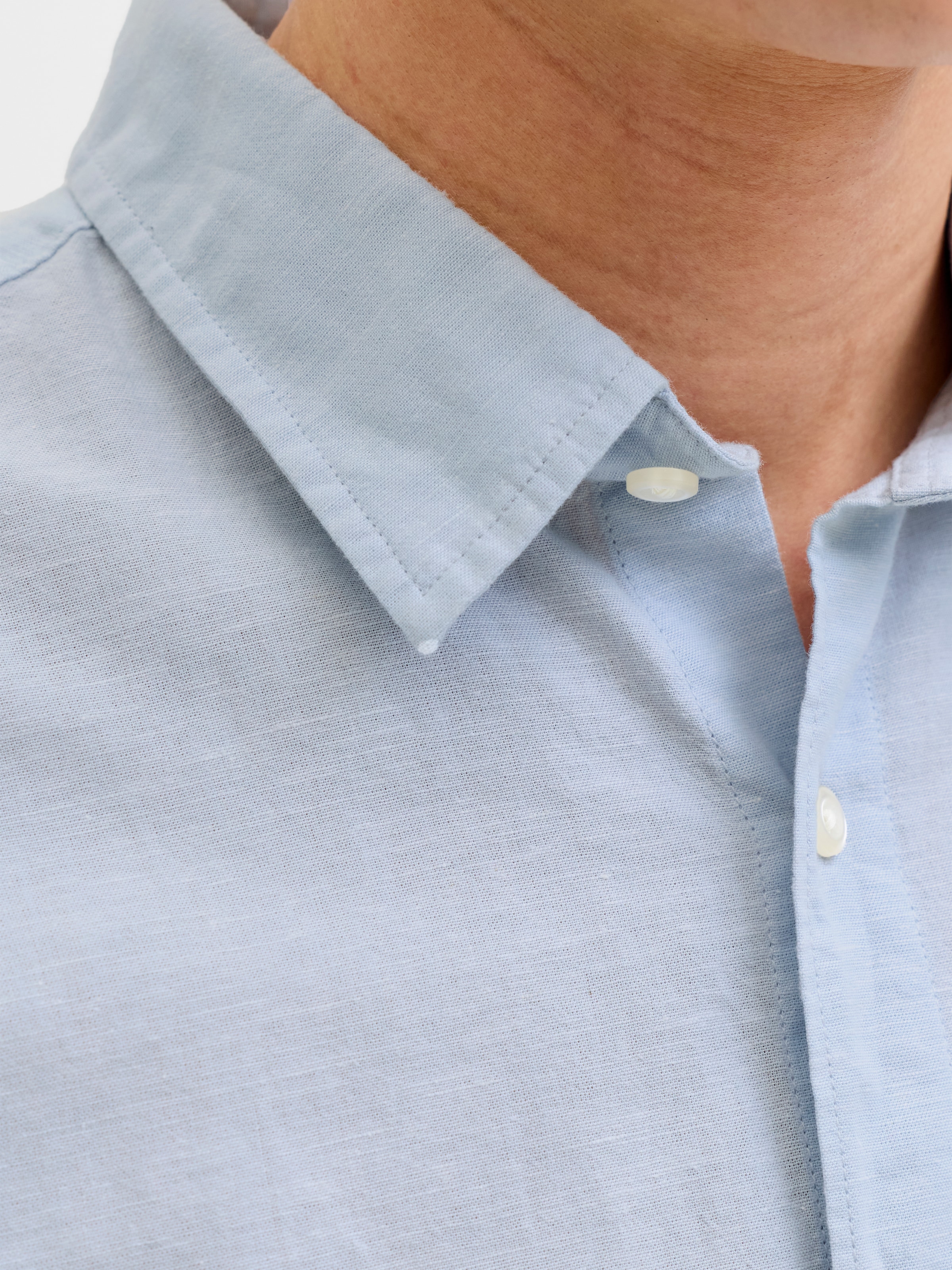 Jack & Jones Langarmhemd »JJEBREEZE LINEN BLEND SHIRT L/S SN« mit Knopfleiste