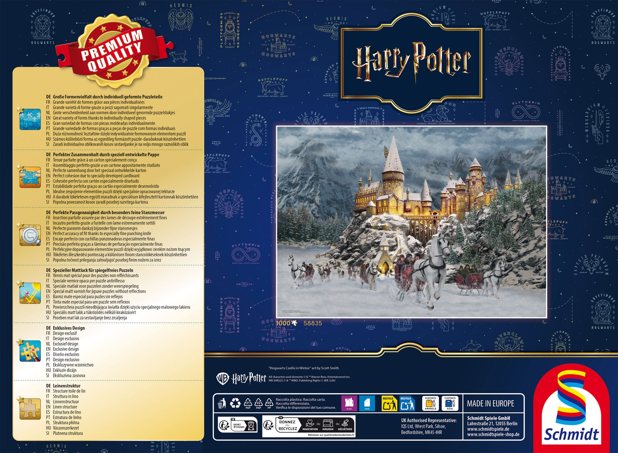 Schmidt Spiele Puzzle »Thomas Kinkade, Harry Potter™ Hogwarts™ Castle« Made in Germany