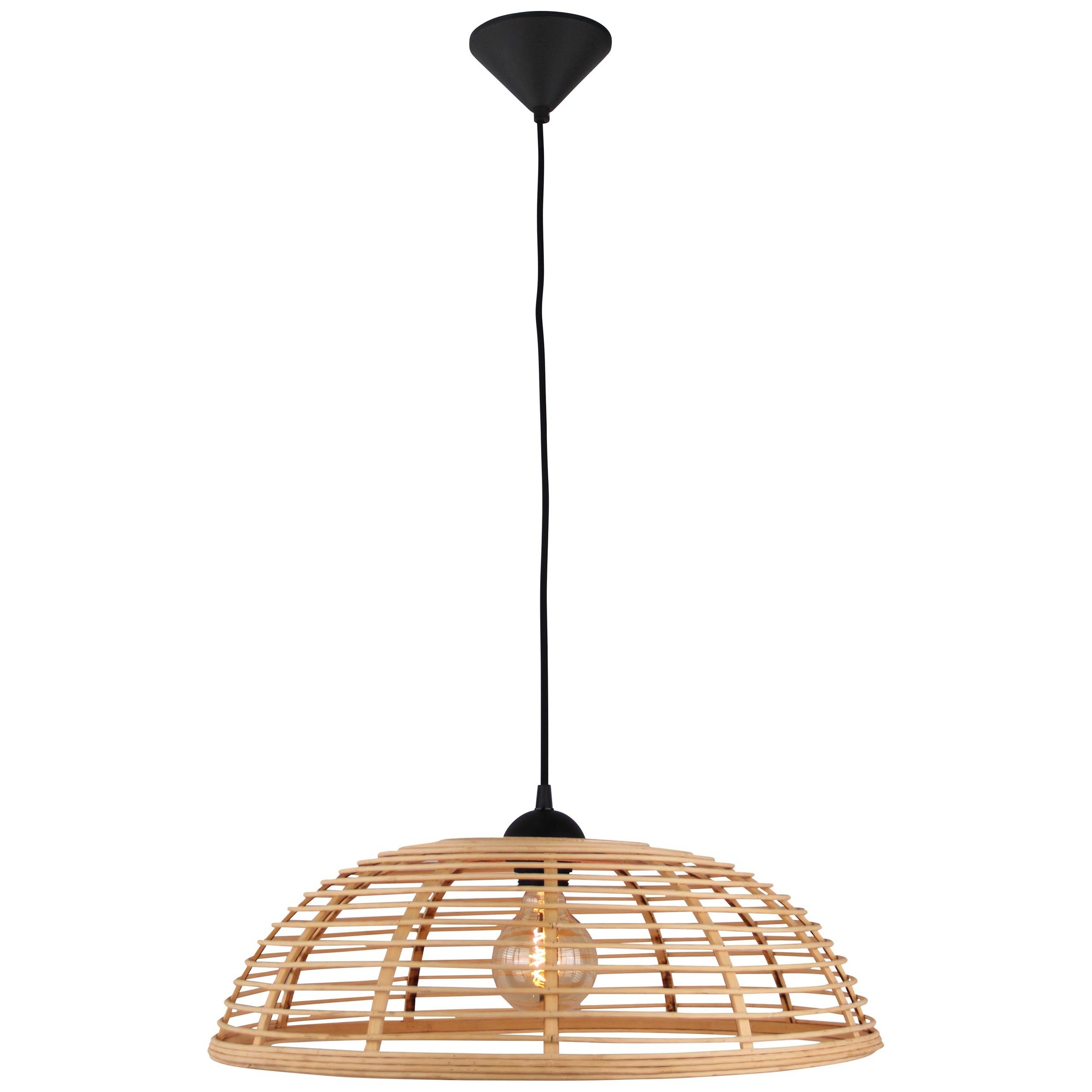 Brilliant Leuchten Deckenleuchten, E27, Crosstown Pendelleuchte 47cm holz hell/schwarz
