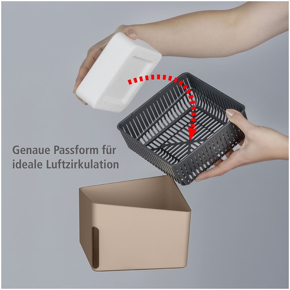 WENKO Luftentfeuchter »Modell Cube«, für 80 m³ Räume, Tank 1,6 l, mit 2 x 1000 g Entfeuchter-Blöcken