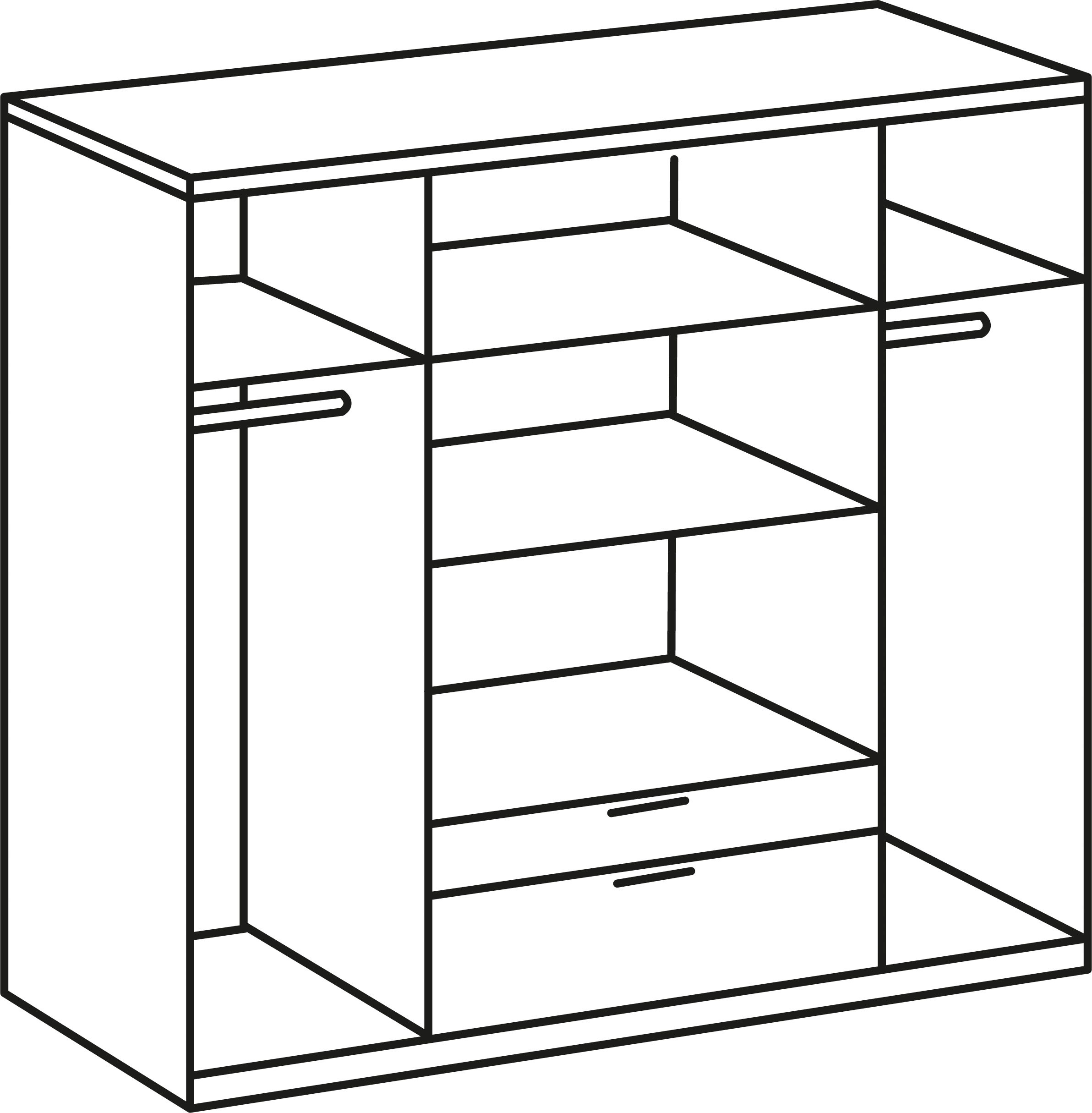 Wimex Kleiderschrank »New York«, wahlweise 208 oder 236cm hoch