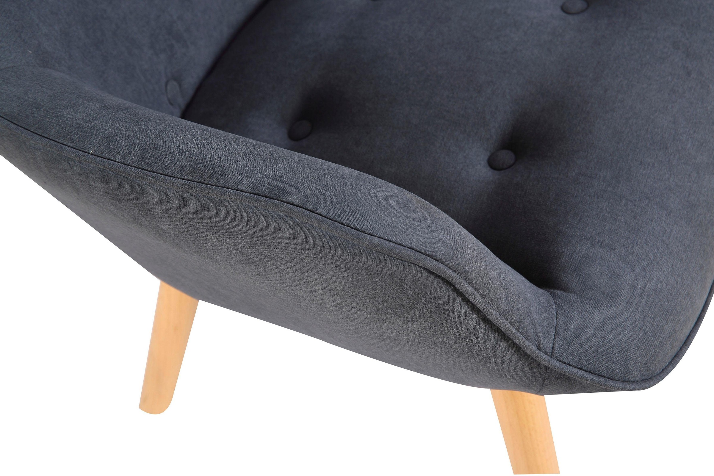 Homexperts Sessel »Aron«, (1 St.), Sessel mit Knopfsteppung, wahlweise mit Hocker