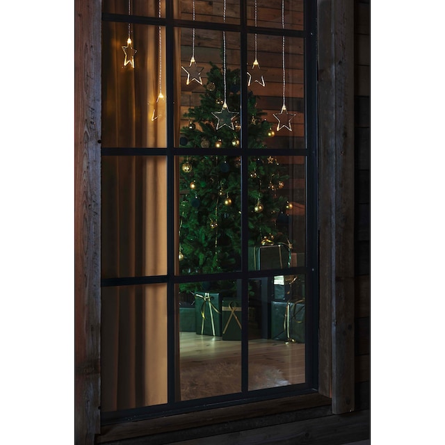 KONSTSMIDE LED-Lichtervorhang »Weihnachtsdeko«, mit 8 Plexisternen und warmweißen  Dioden im OTTO Online Shop