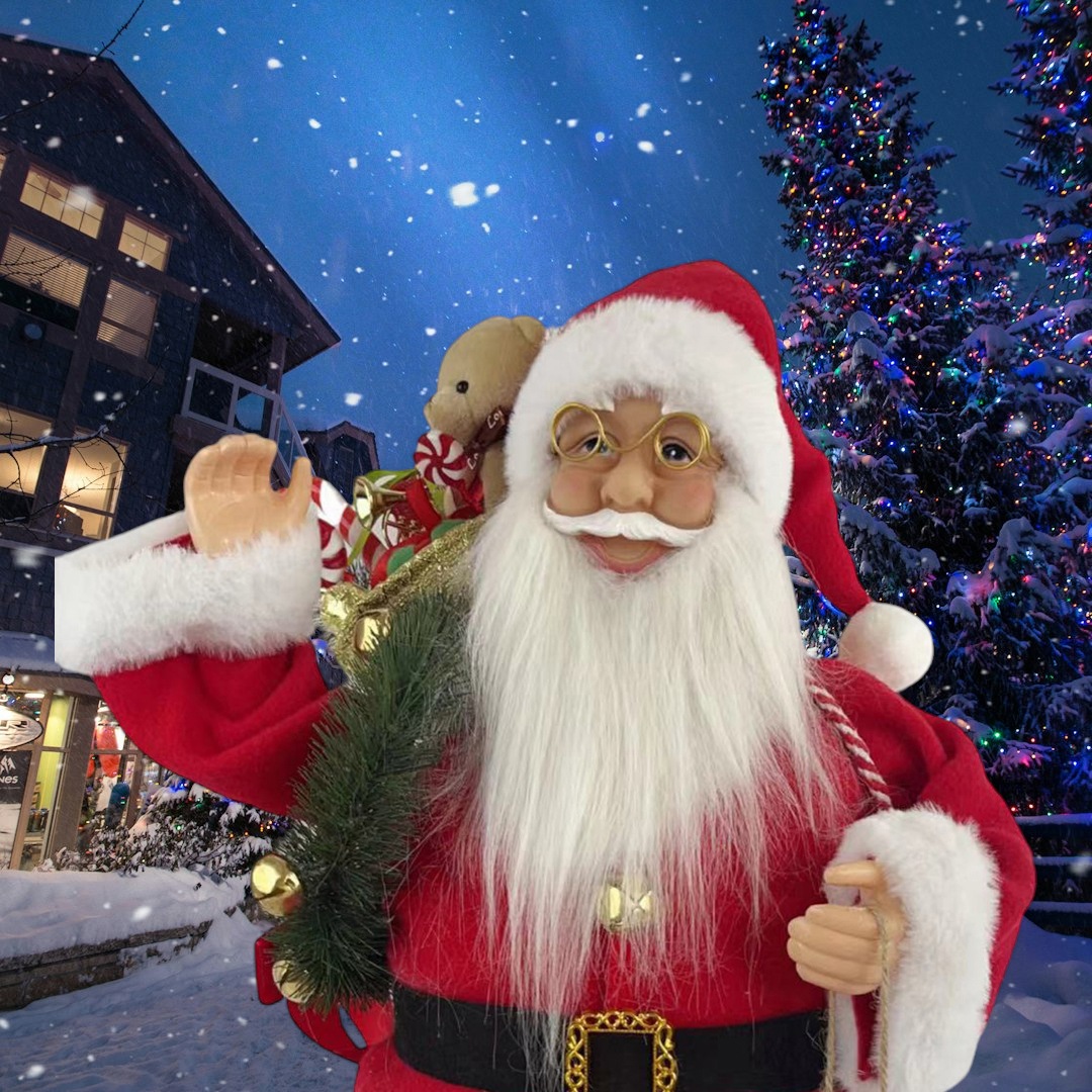 SHX Weihnachtsmann »Animierter Weihnachtsmann mit Sack«, Bewegung, Soundeffekte