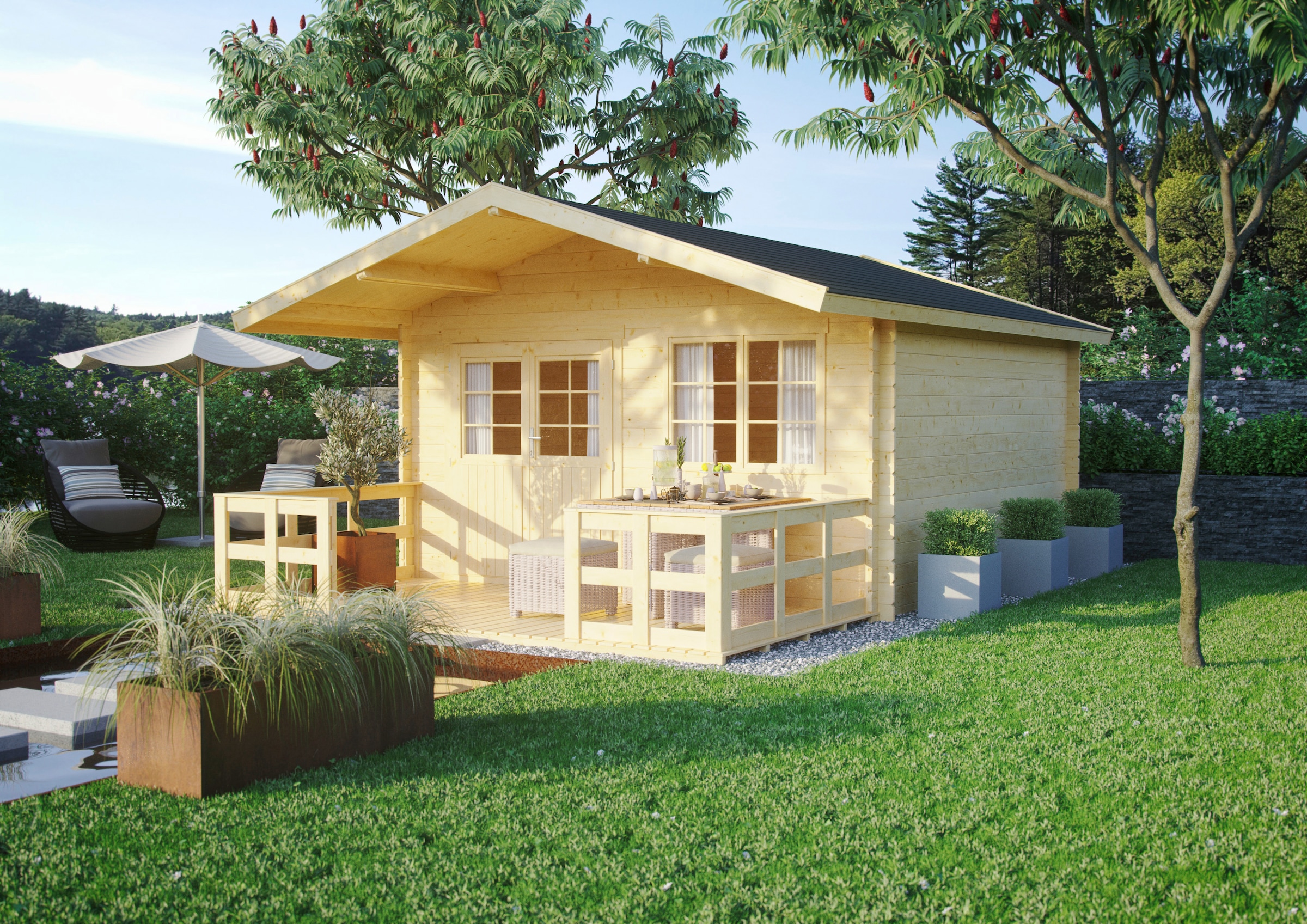 Kiehn-Holz Gartenhaus »Gipsberg 2«, (Set)