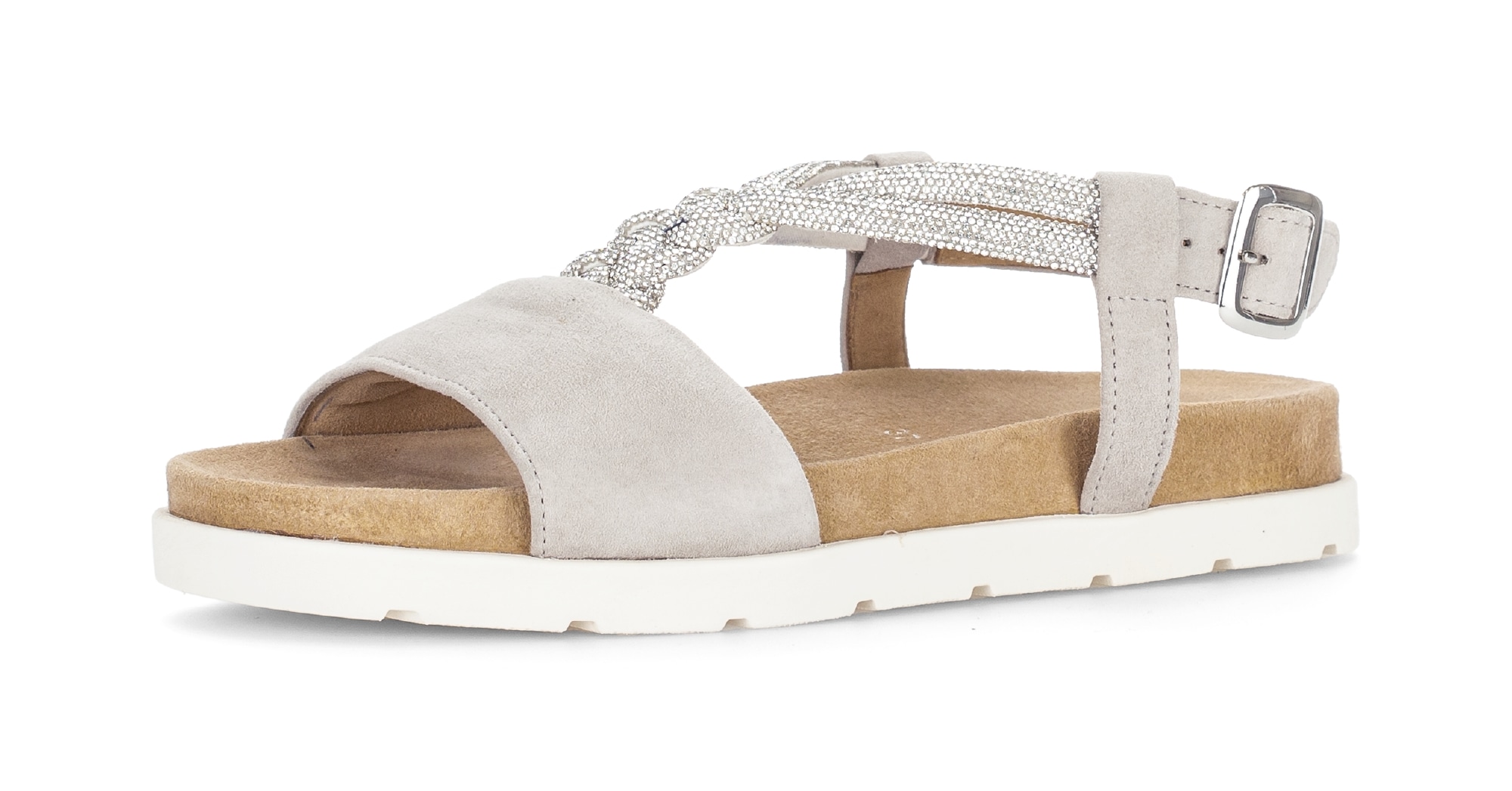 Gabor Riemchensandale  Plateau, Sandalette, Sommerschuh mit funkelnden Strasssteichen