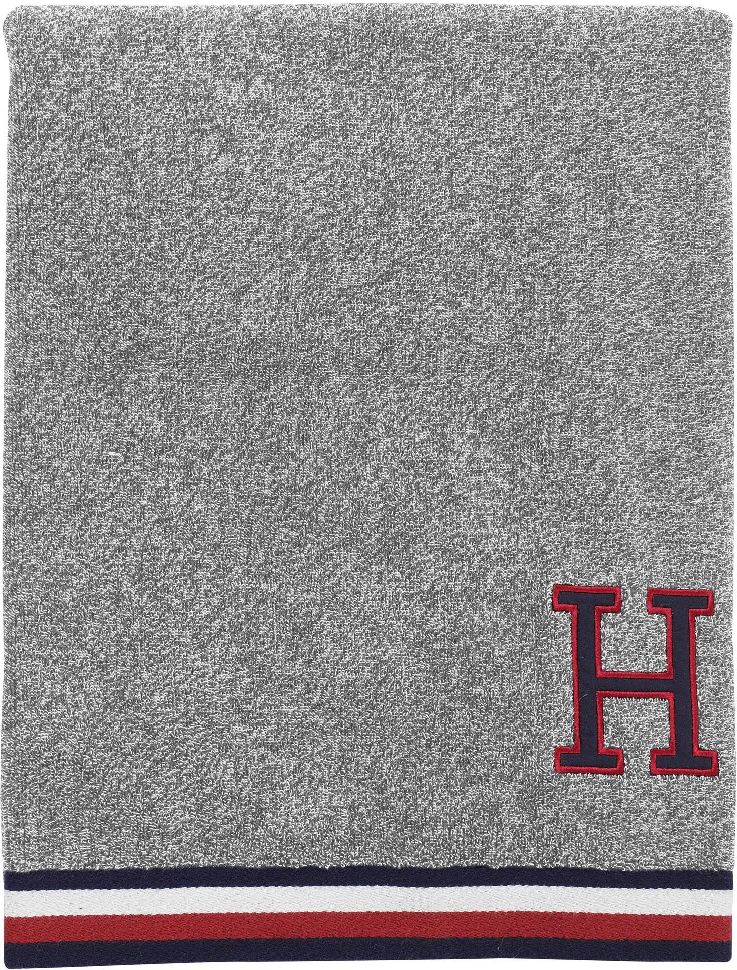 TOMMY HILFIGER Handtücher »Frottee Melange«, (2 St.), mit H-Applikation