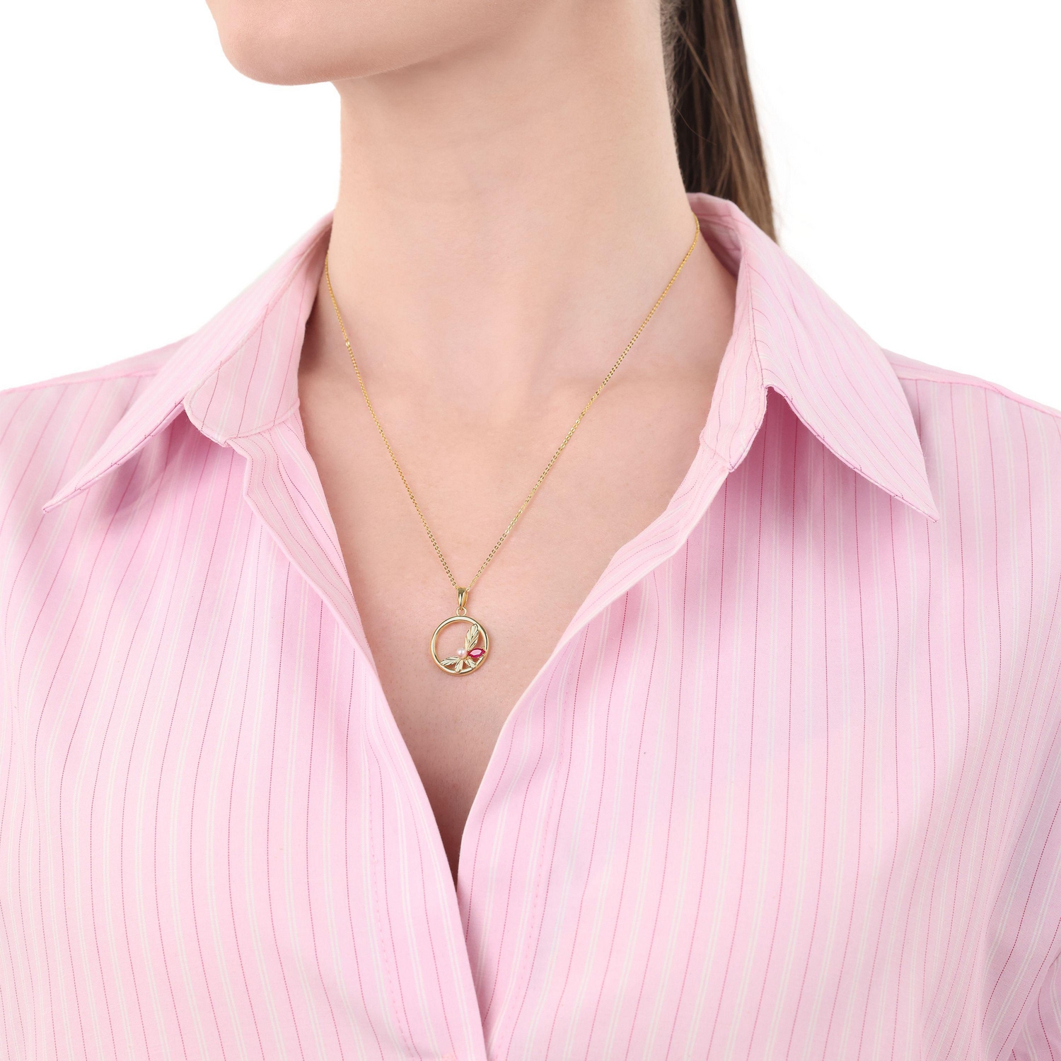 Amor Kette mit Anhänger »Schmuck Geschenk, Perle« mit Zirkonia (synth.)   - mit Muschelkernperle