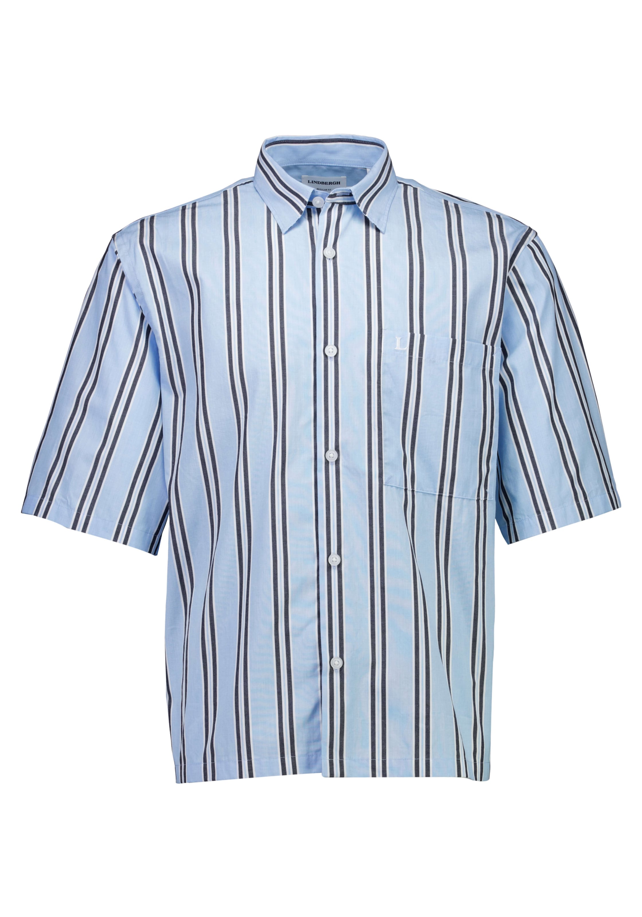 LINDBERGH Streifenhemd mit Hemdkragen und Knopfleiste / relaxed fit