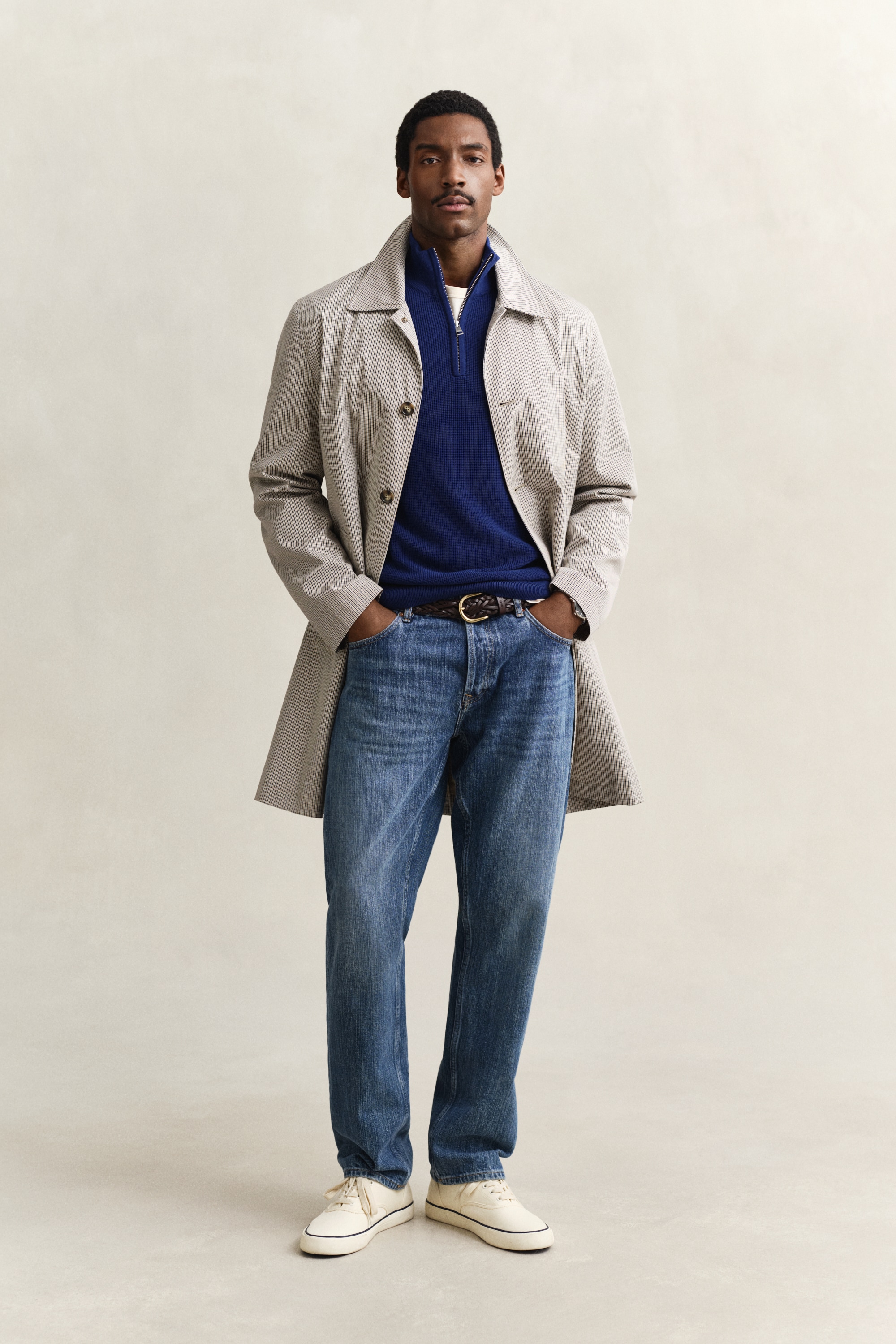 Gant Troyer »MICRO TEXTURED COTTON HALF ZIP« Regular fit mit Troyerkragen