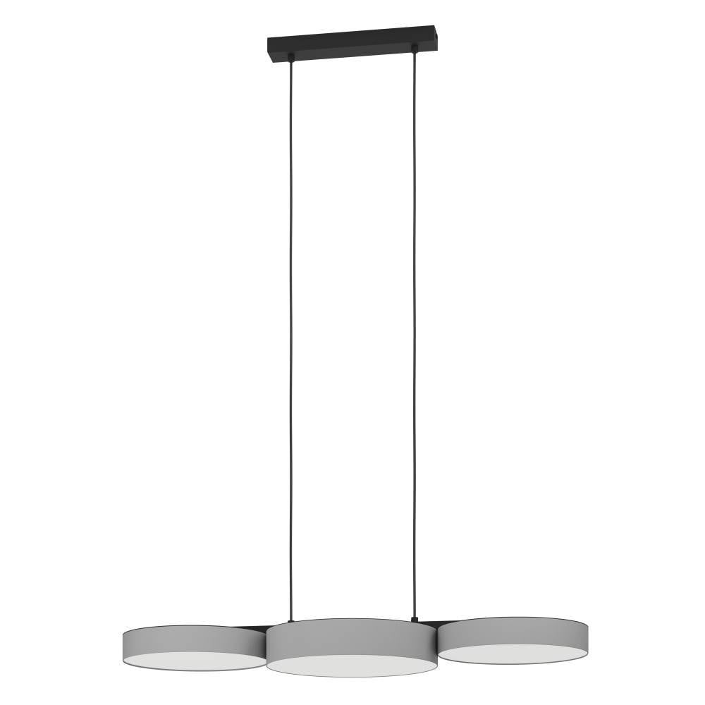 EGLO Hängeleuchte »BARBANO-Z Hängelampe, grau weiß, ZigBee 3.0, Disco-Modus, Timer«, 3 flammig, Leuchtmittel LED-Modul | LED fest integriert, App und Sprachsteuerung Alexa, ‎82 x 30 x 110 cm, exkl. Fernbedienung