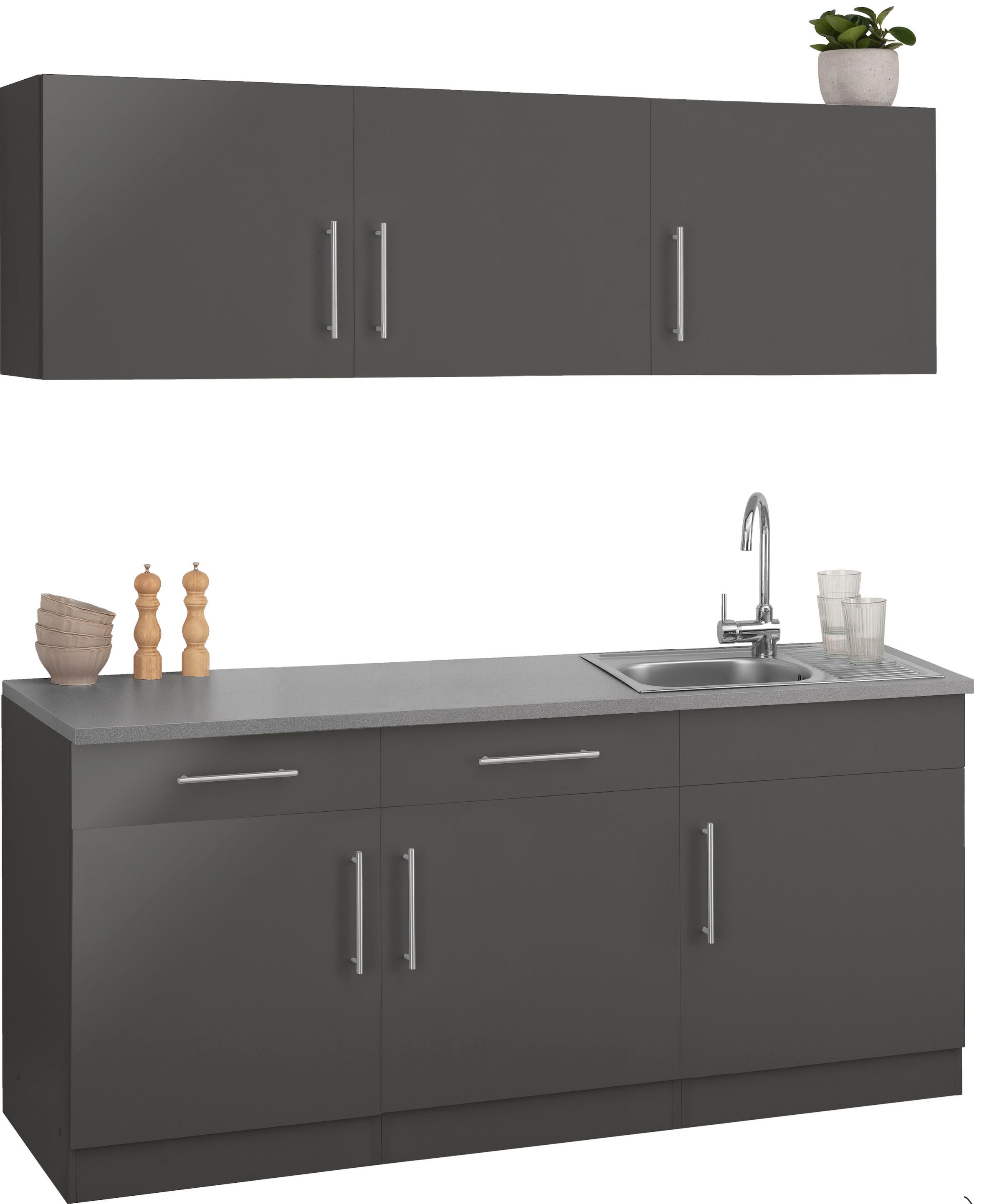 wiho Küchen Küche »Cali« ohne E-Geräte, Breite 180 cm